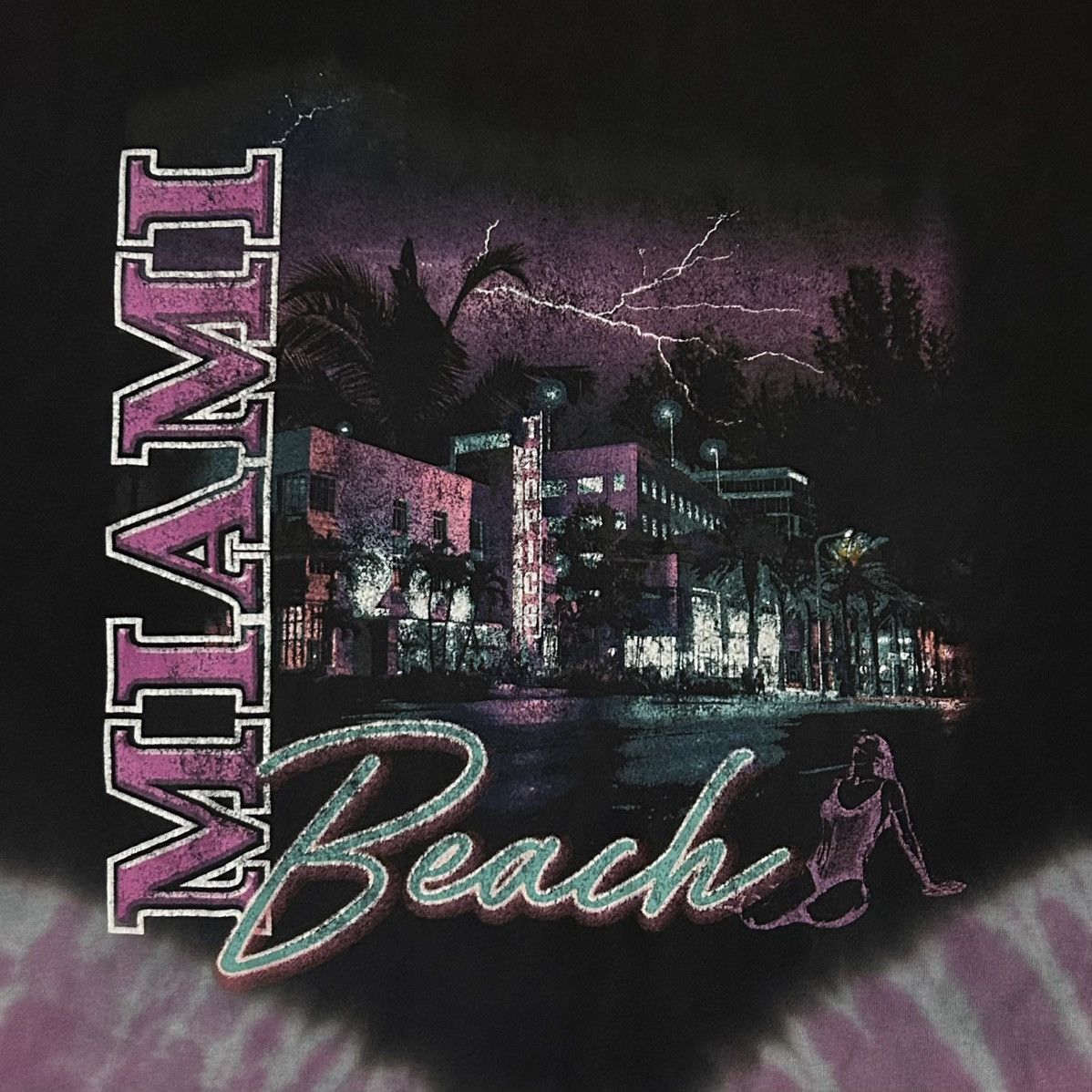 Pacsun Miami Beach Tie-Dye T-Shirt Size US S / EU 44-46 / 1 - 3 Thumbnail