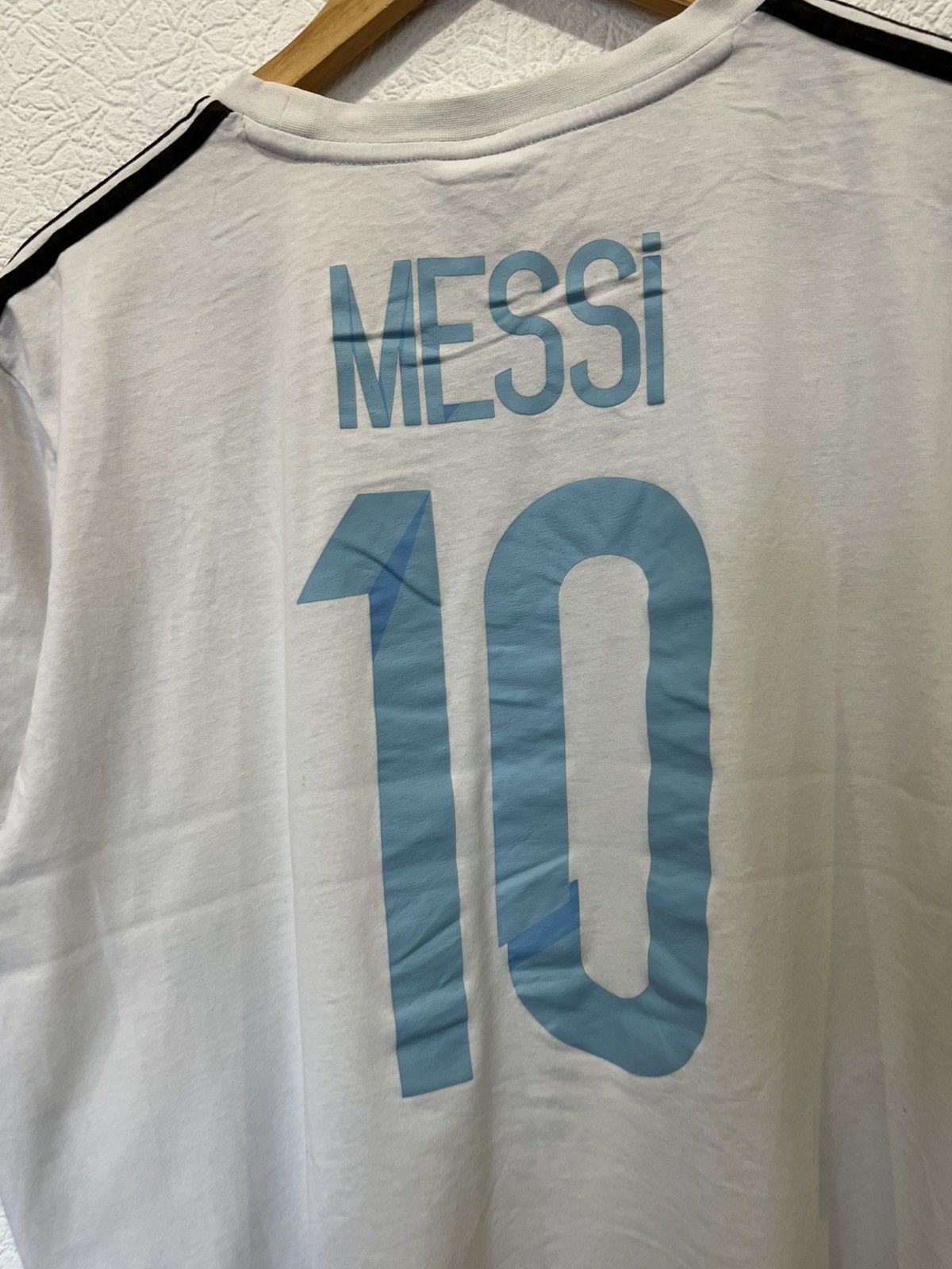 Vintage Messi Adidas Blue T Shirt Tee Argentina Soccer Size US XL / EU 56 / 4 - 6 Thumbnail