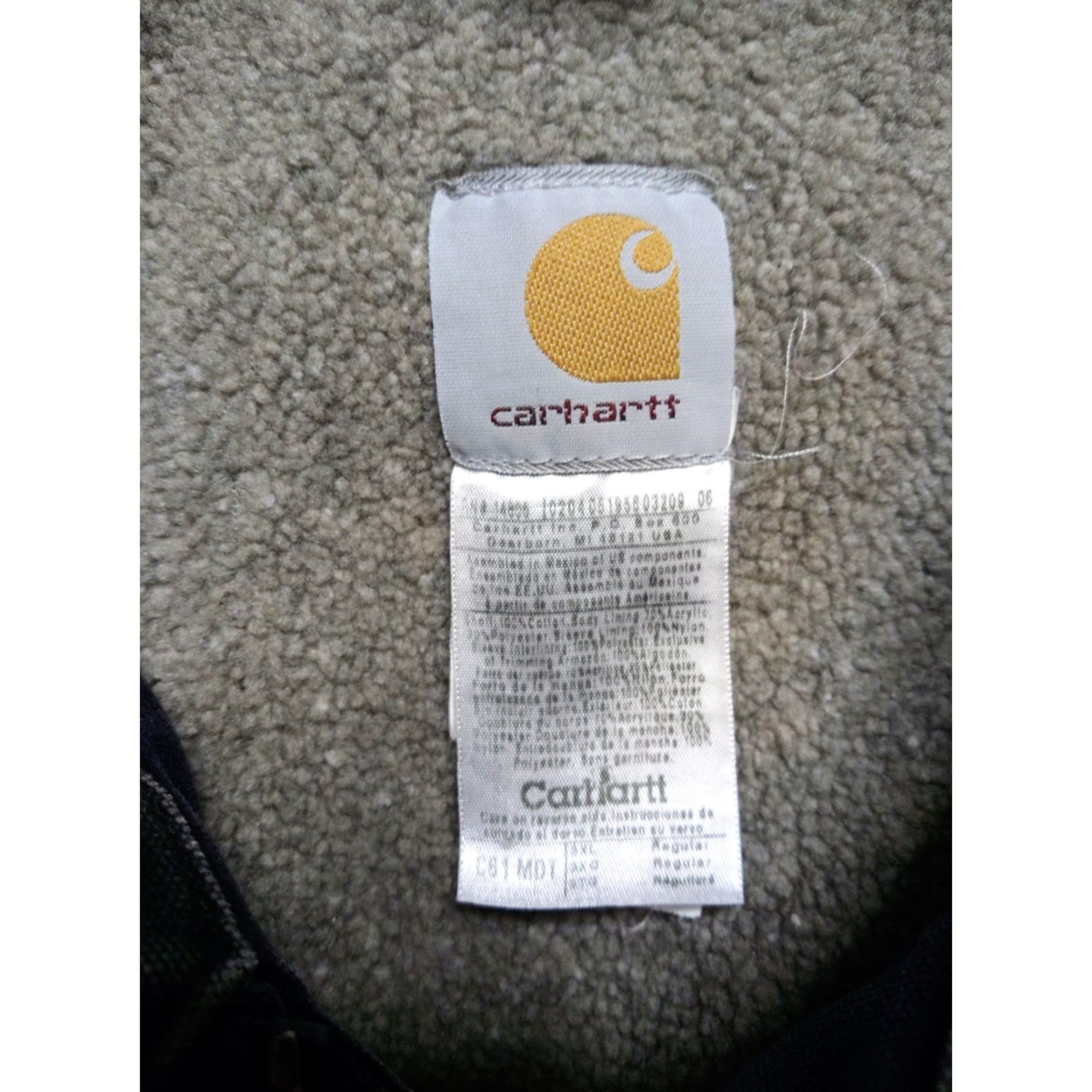 Carhartt VTG Carhartt Ridge Coat Jacket Navy Blue 3XL Lined Sherpa Sandstone Canvas Workwear Casual Winter Fall Spring Mens Size US XXL / EU 58 / 5 - 6 Thumbnail