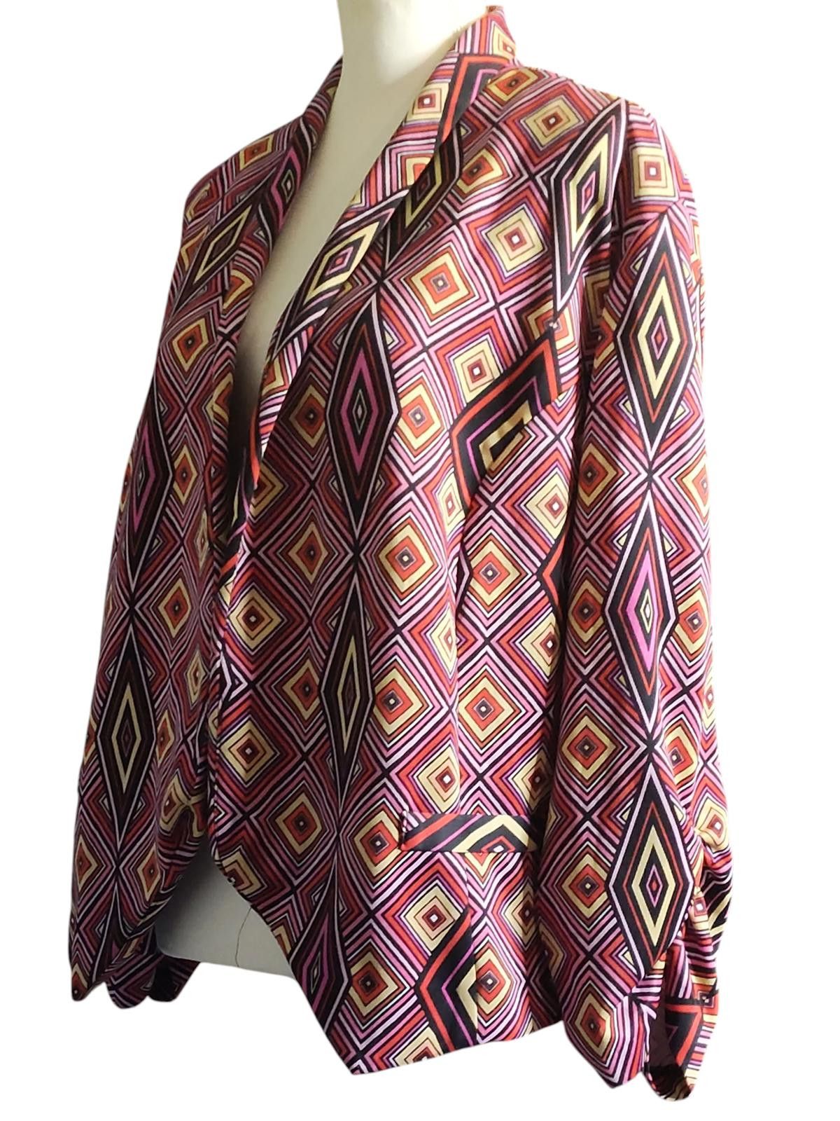 Designer Ashley Stewart Women's Geometric Pattern Open Front Blazer Size 4XL / US 24-26 - 6 Thumbnail