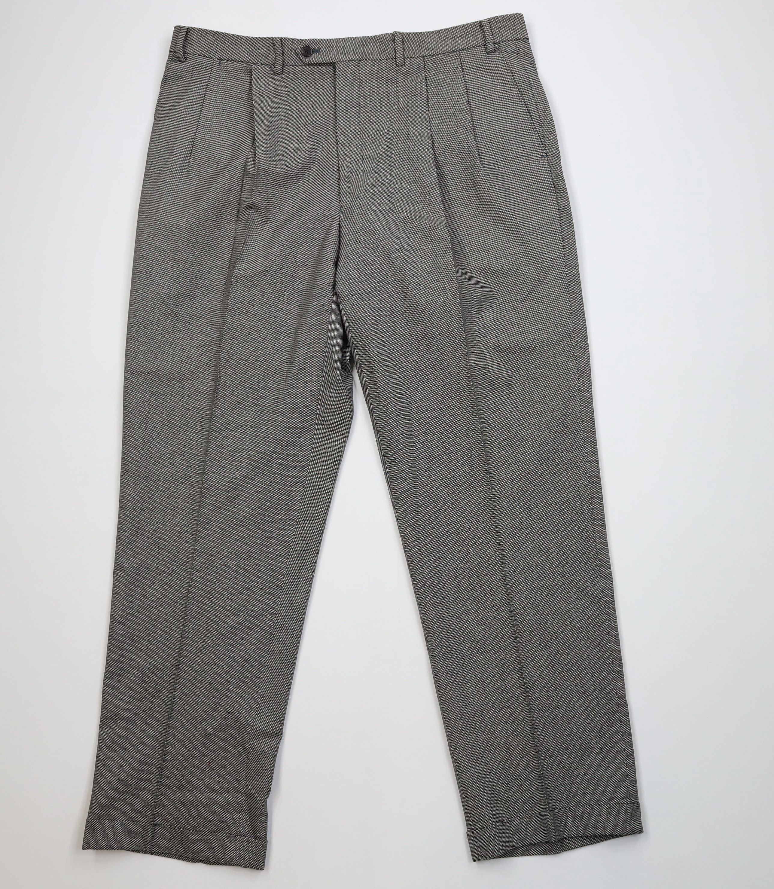 Vintage Ralph Lauren 3 Piece Wool Knit Suit Wedding Polka Dot Size 46L - 20 Thumbnail