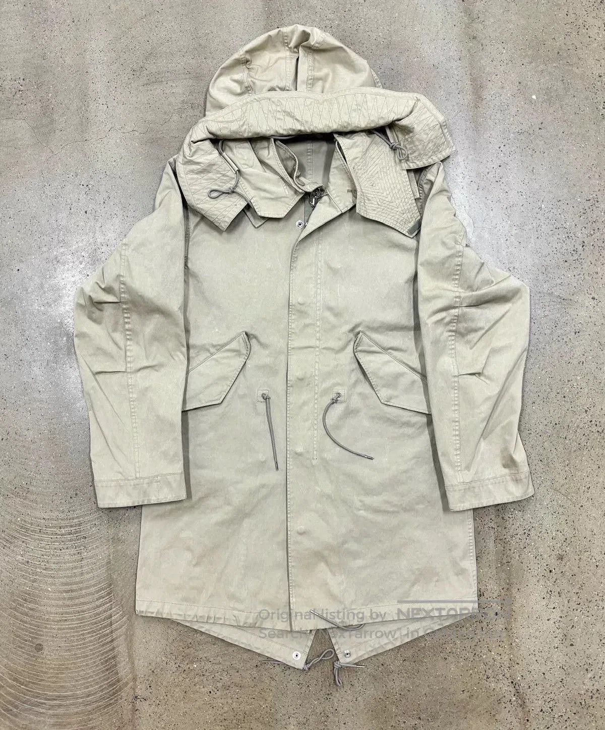 Ten C TEN C Parka Fish Tail Coat in Beige. Size US XL / EU 56 / 4 - 1 Thumbnail