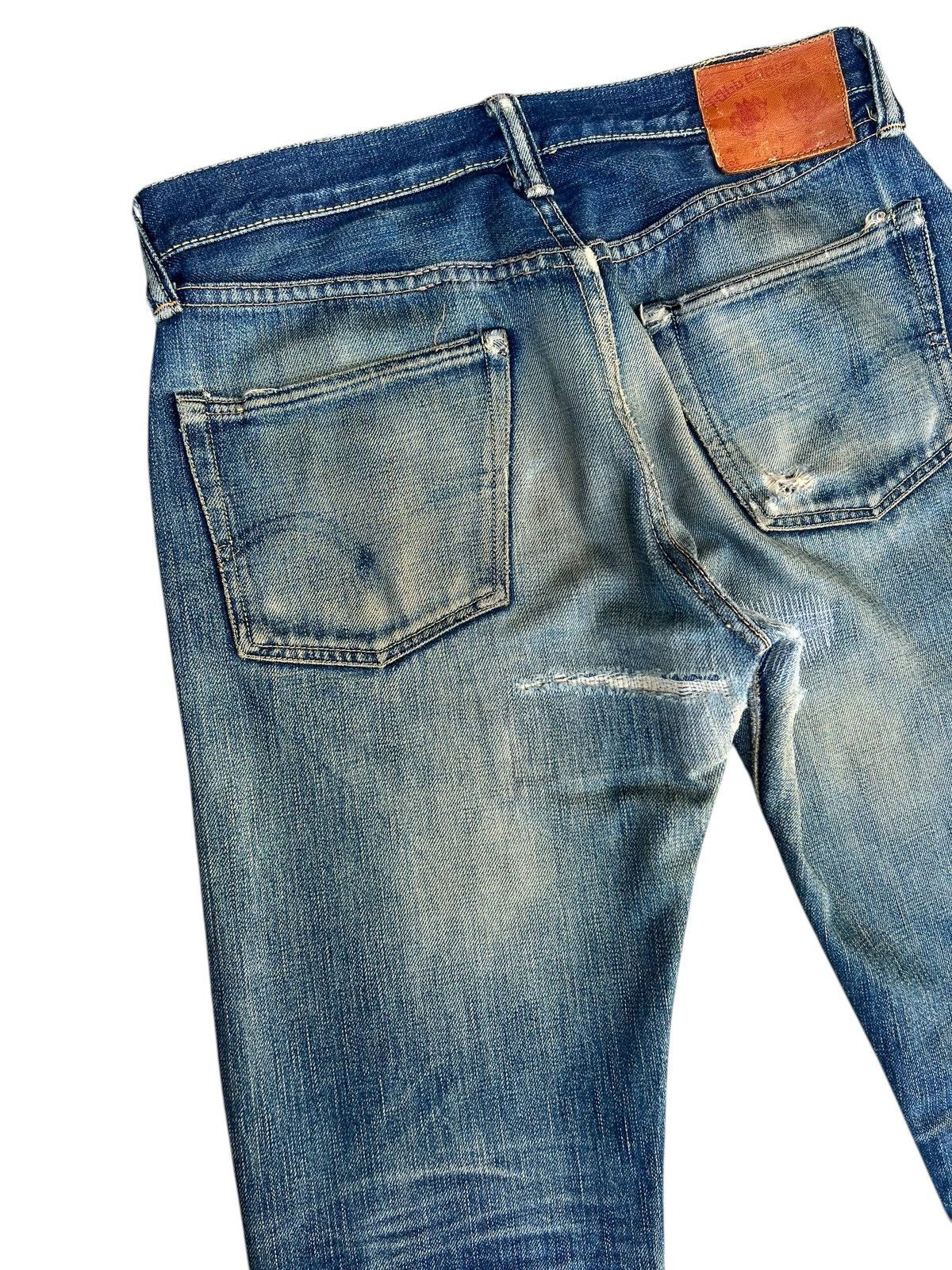 Full Count & Co. Vintage Full Count Trashed Dirty Mud Denim Selvedge Jeans Size US 29 - 16 Thumbnail