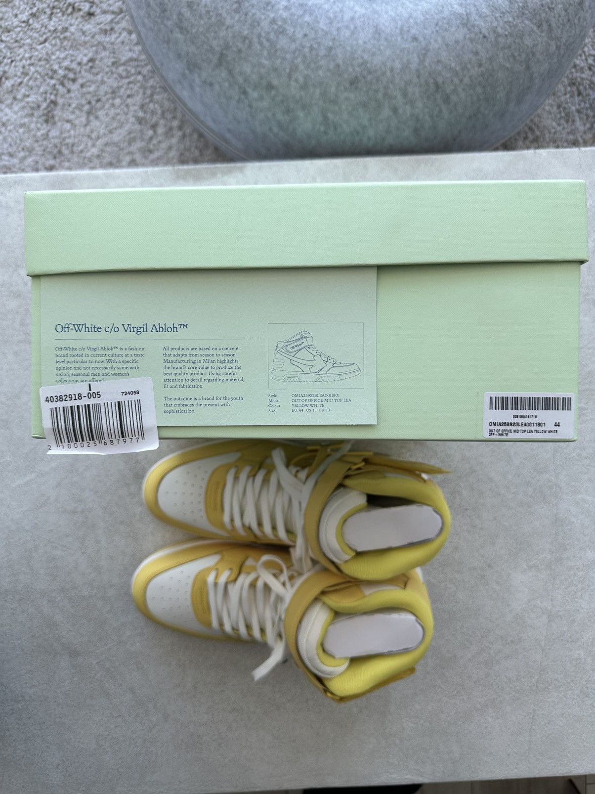 Off-White Off-white Out Of Office Mid Yellow IT44 Size US 11 / EU 44 - 4 Thumbnail