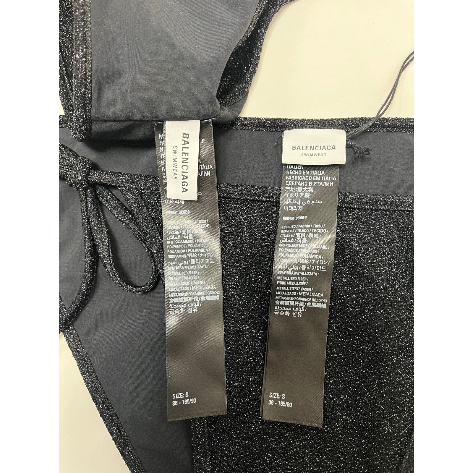 Balenciaga Authentic Balenciaga Metallic Glitter Triangle Bikini Set Size S / US 4 / IT 40 - 7 Thumbnail