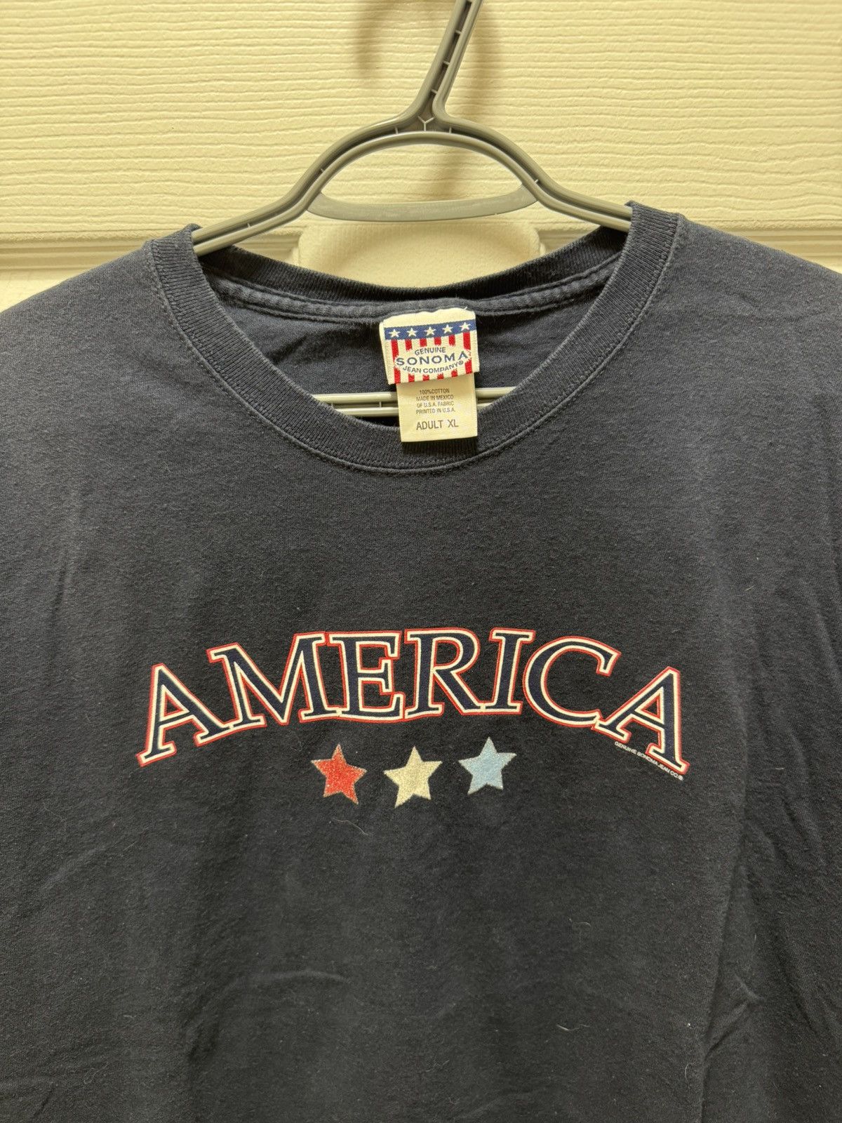 Sonoma Sonoma Jeans Vintage America 3 Star Shirt 90s Black Faded Size US XL / EU 56 / 4 - 2 Thumbnail