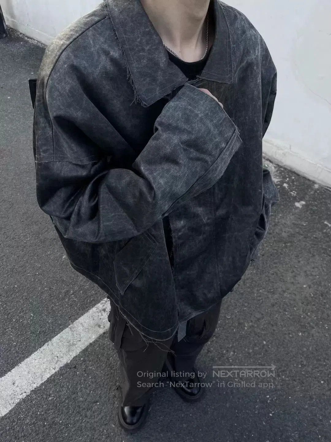 Other UENS Gray Frayed Design Unisex Coat. Size US M / EU 48-50 / 2 - 5 Thumbnail