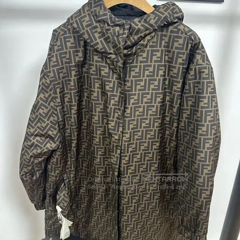 Fendi Brown Polyester Women's Coat Size L .
