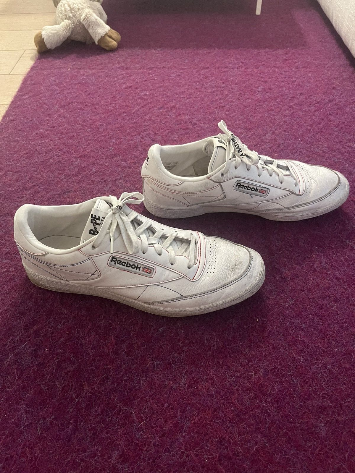 Bape × Reebok BAPE x REEBOK CLUB C SNEAKERS Size US 13 / EU 46 - 2 Thumbnail