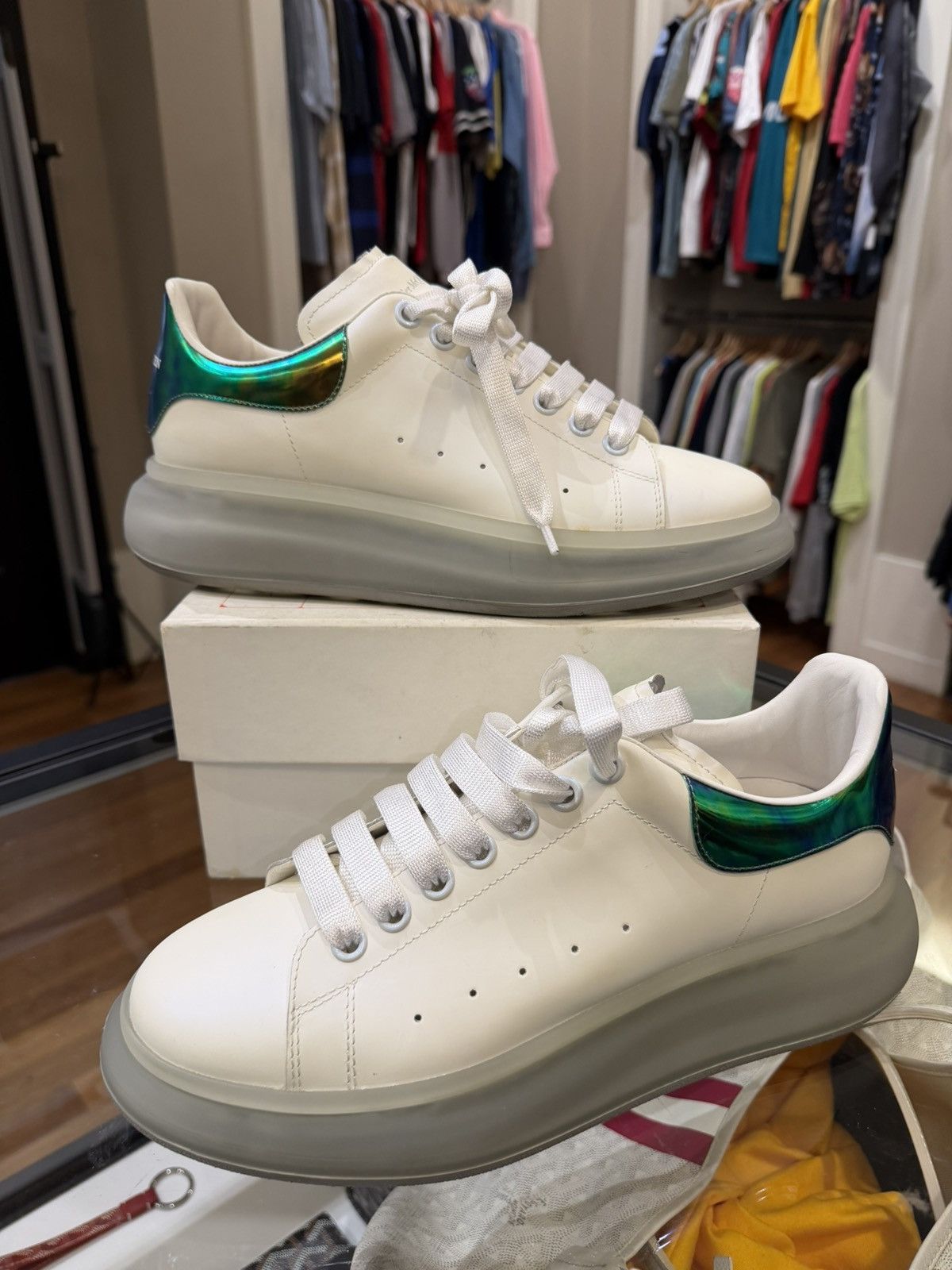 Alexander McQueen Alexander Mcqueen Oversized Sneaker -Iridescent Heel Size US 9.5 / EU 42-43 - 4 Thumbnail