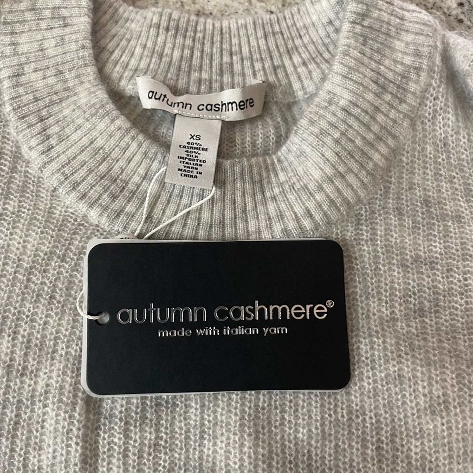 Autumn Cashmere Cashmere And Silk Blend Flare Sleeve Crew Neck Sweater Size XS / US 0-2 / IT 36-38 - 5 Thumbnail