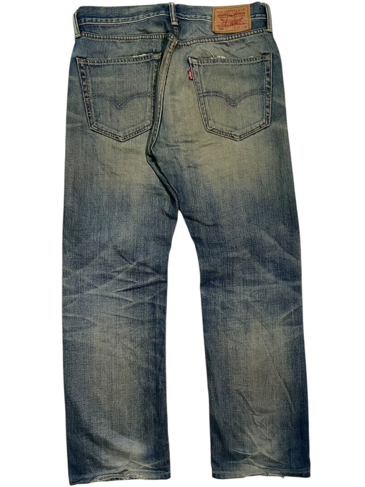 Levi's Vintage Levi’s 505 Jeans Distressed Straight Denim size 34 Size US 34 / EU 50 - 14 Thumbnail