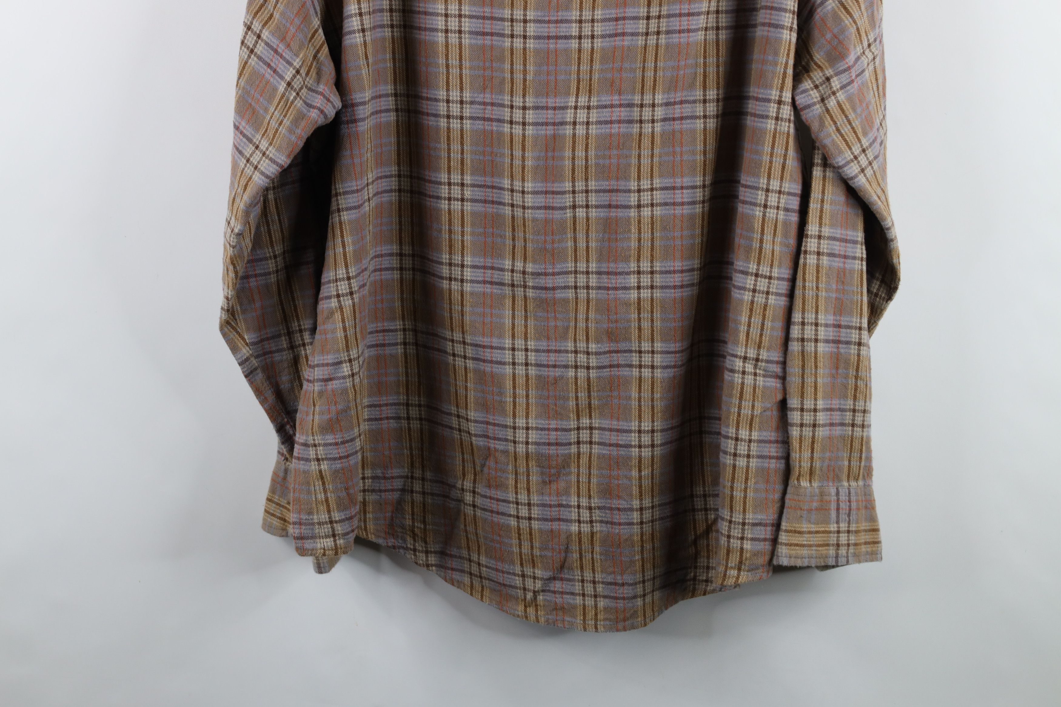 Vintage Vintage 90s Streetwear Earth Tone Flannel Button Down Shirt Size US L / EU 52-54 / 3 - 12 Thumbnail