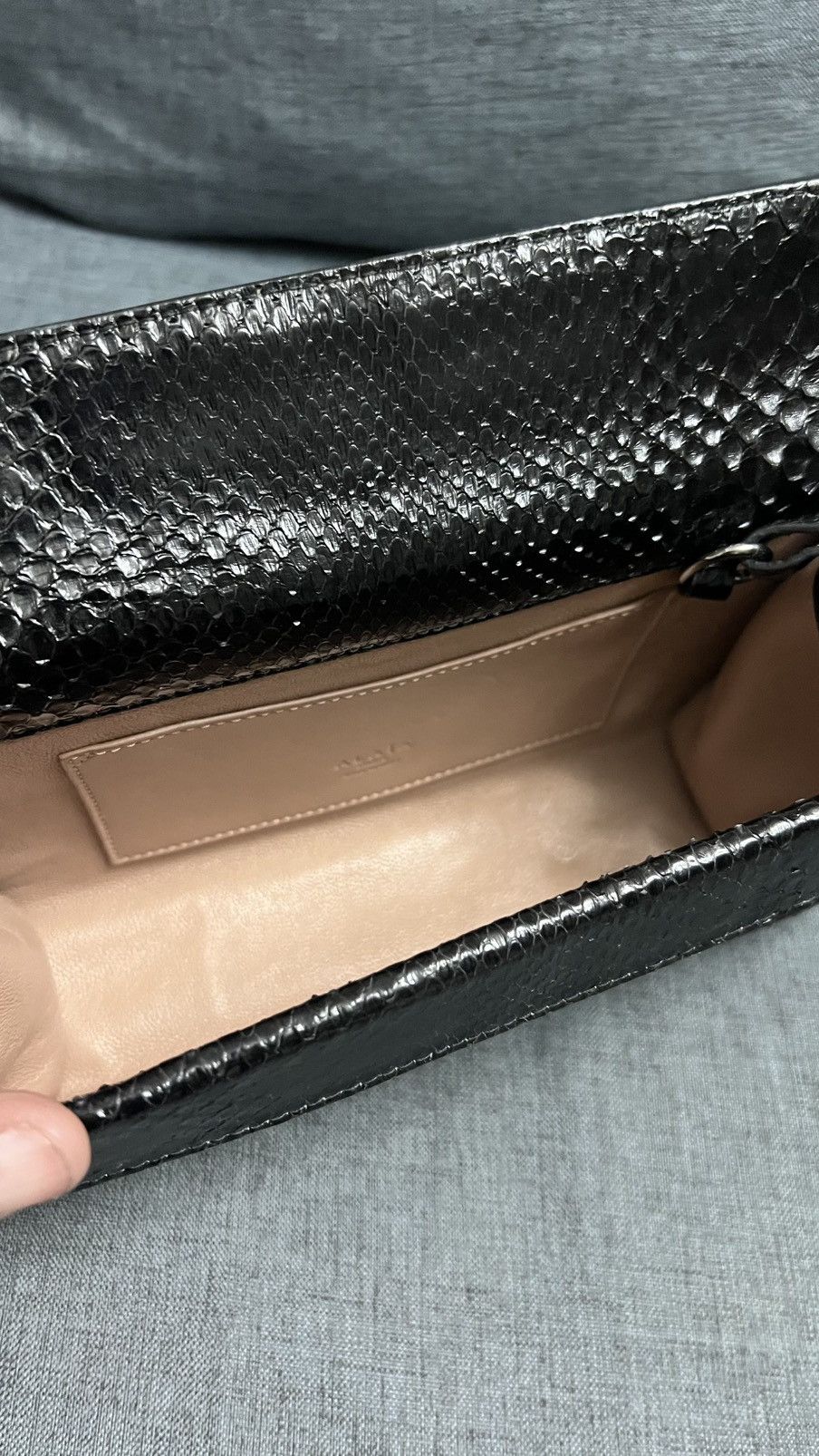Alaia Alaia Python Laser Cut Clutch Bag Size ONE SIZE - 7 Thumbnail