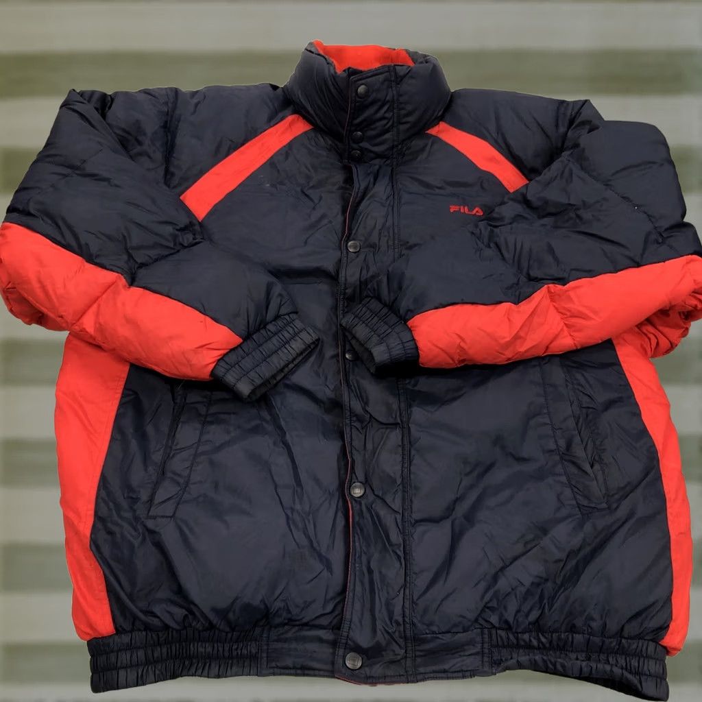 Fila VINTAGE Fila Puffer Jacket Down Waterfowl Filled Blue/Red Men’s XXL Size Puffer Waterfowl Look Mens Size US XXL / EU 58 / 5 - 1 Thumbnail