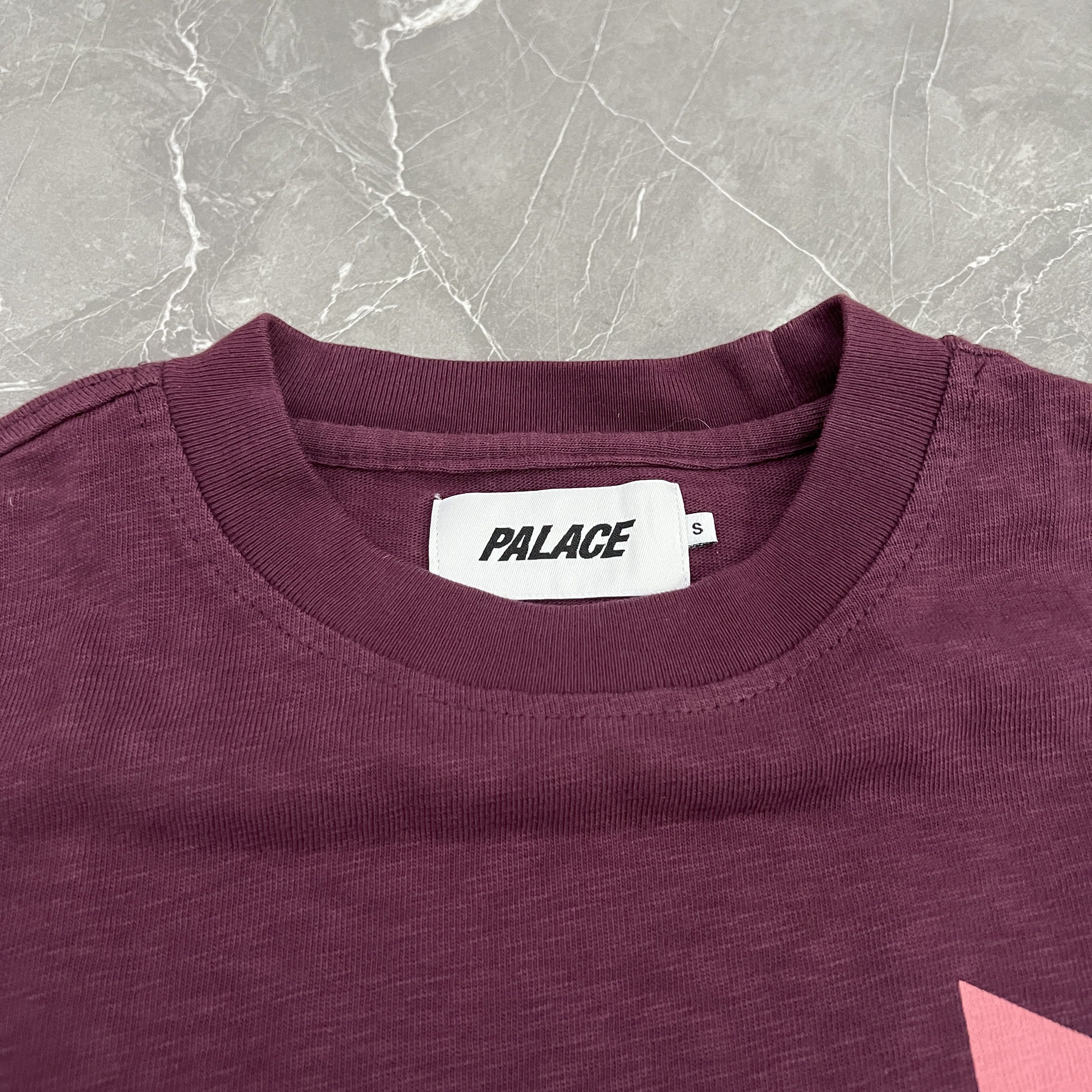 Palace Palace P-Sub Pocket Burgundy Tee Diagonal Logo SS21 Size US S / EU 44-46 / 1 - 4 Thumbnail