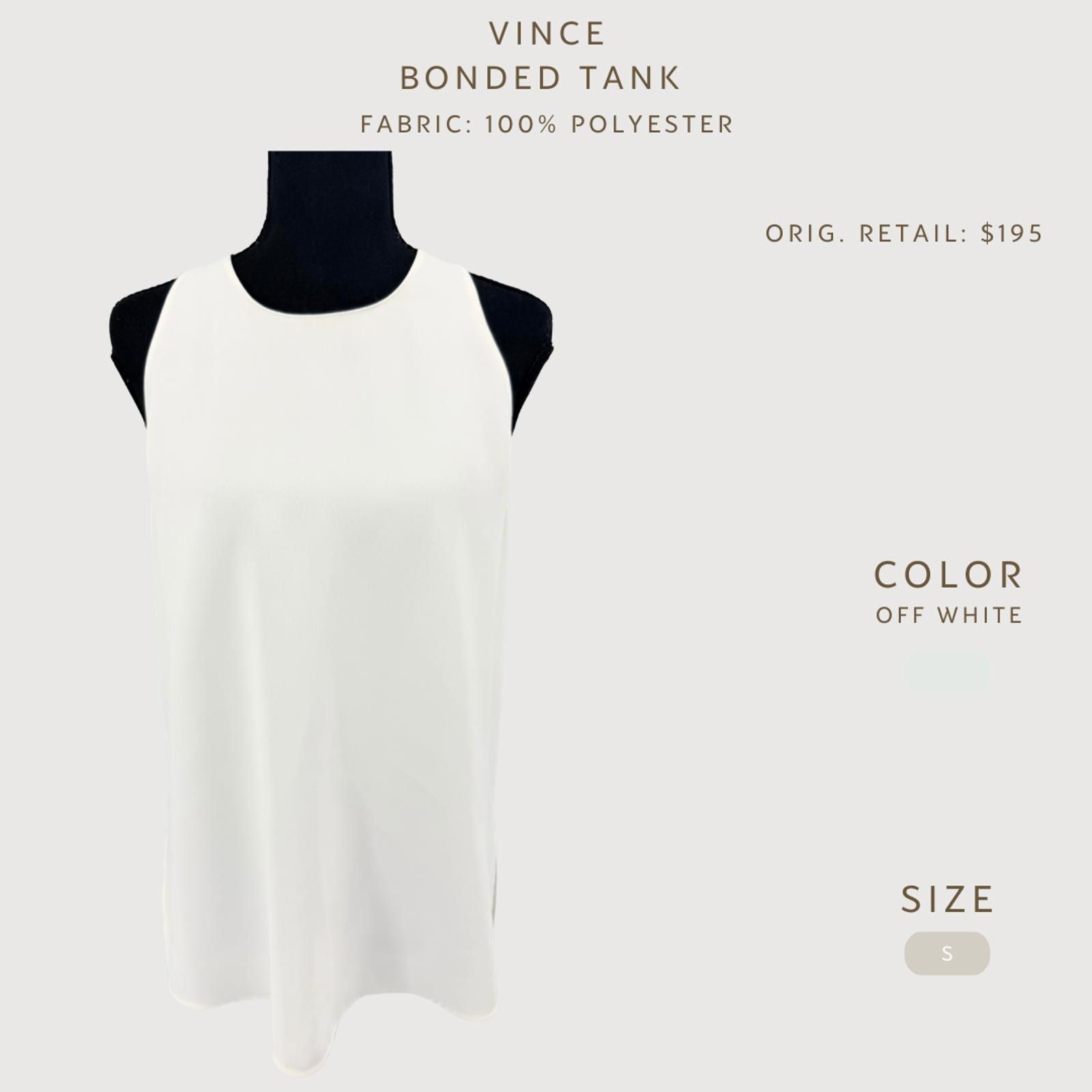 Vince Vince Bonded Tank Off White Minimalist Top S Size S / US 4 / IT 40 - 2 Thumbnail
