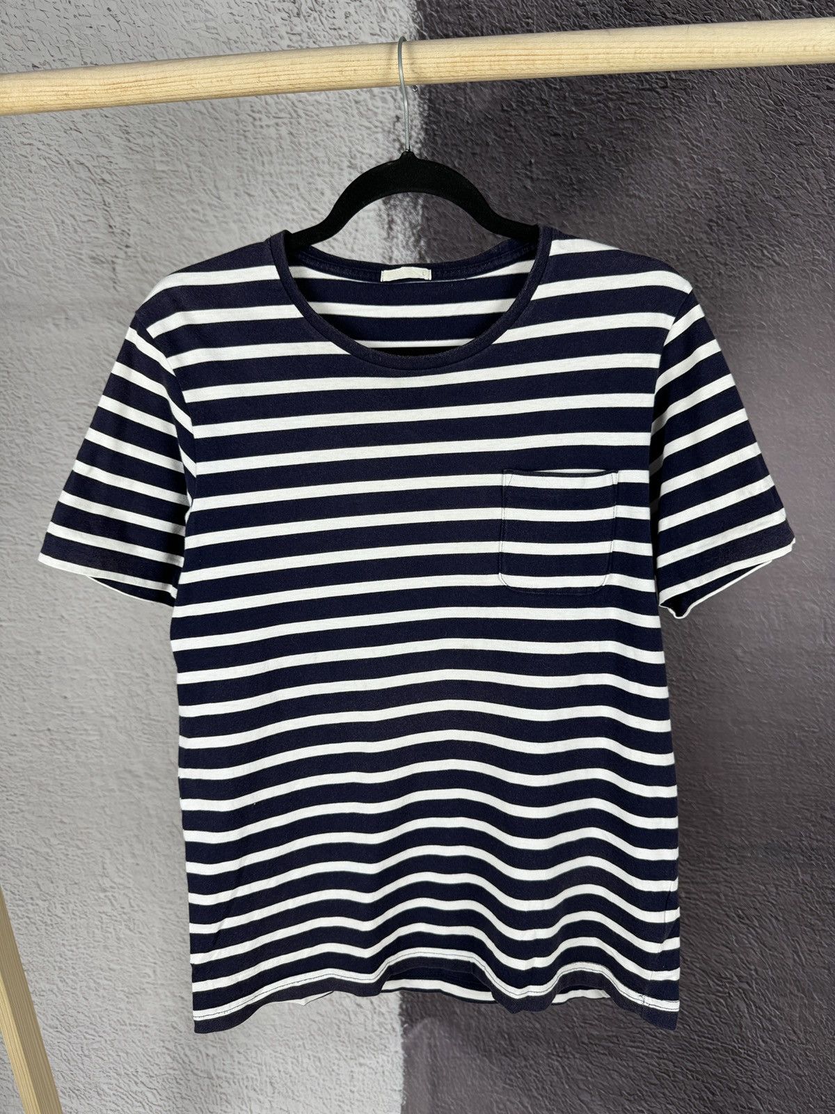 GU × Japanese Brand GU Japan striped basic pocket tee shirt Size US L / EU 52-54 / 3 - 2 Thumbnail