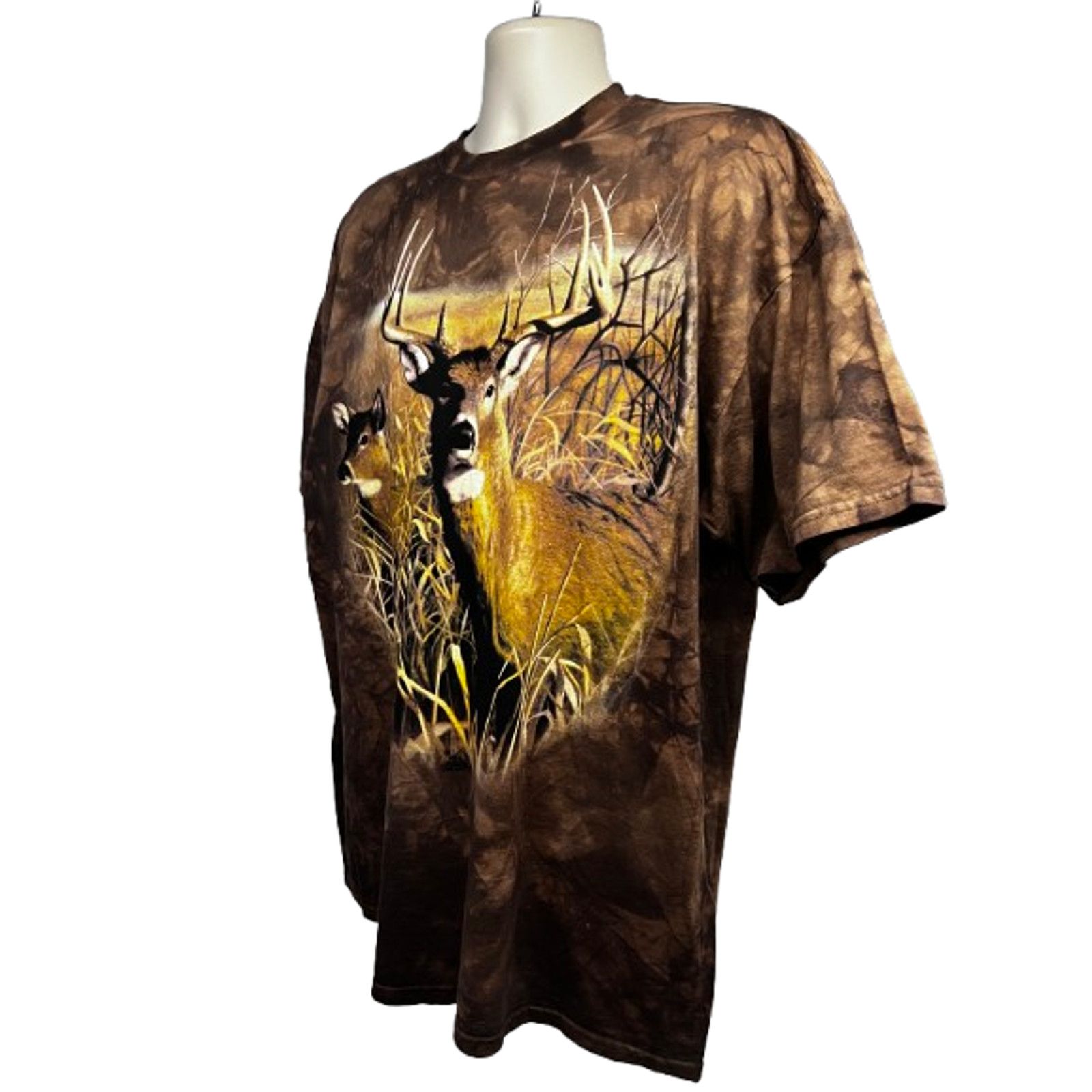 The Mountain The Mountain Brown Graphic Tie Dye Buck Deer Tee 2XL USA Size US XXL / EU 58 / 5 - 3 Thumbnail