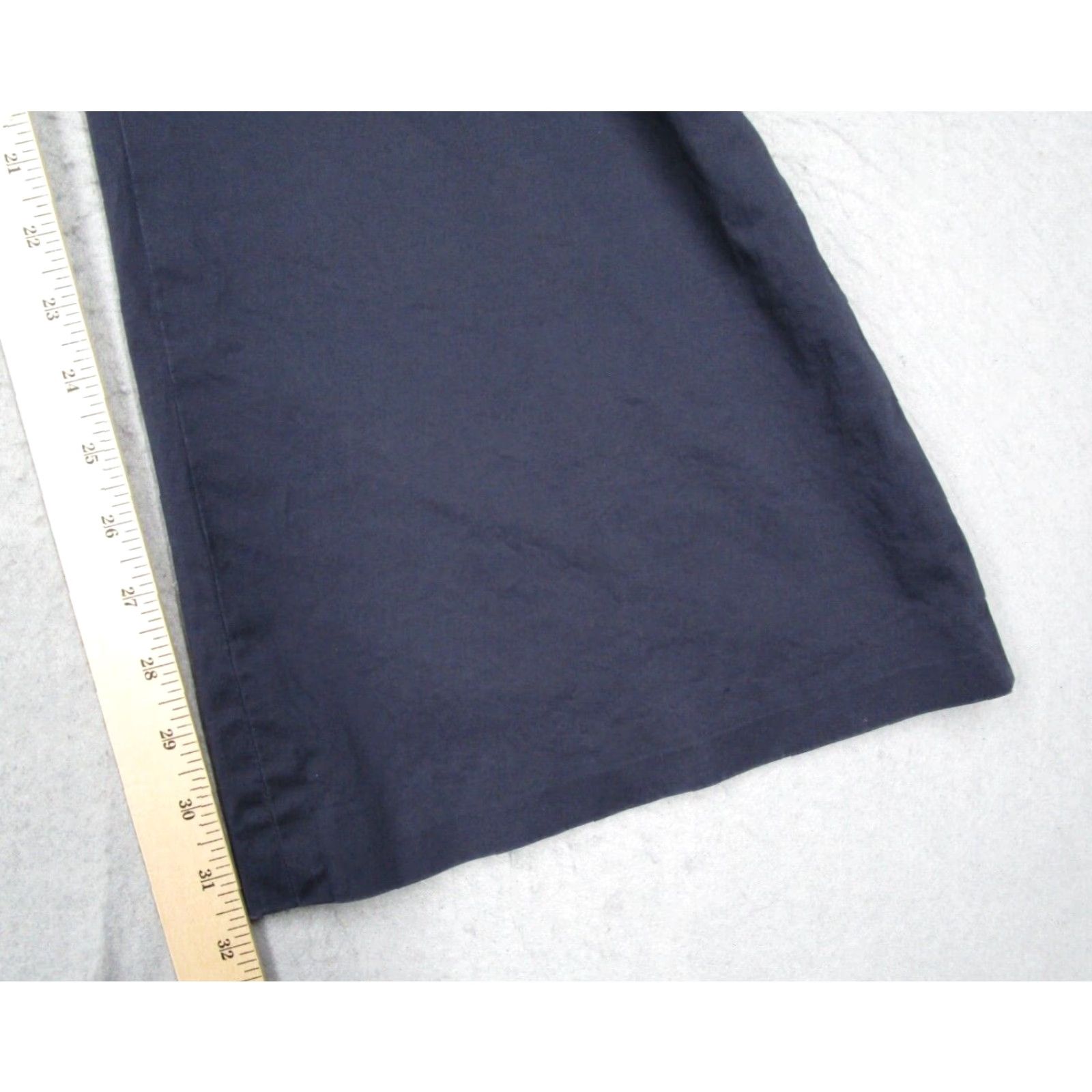 Tory Burch Tory Burch Blue Mid Rise Wide Leg Pants Women's 6 Cotton Blend Machine Washable Size 28" / US 6 / IT 42 - 7 Thumbnail
