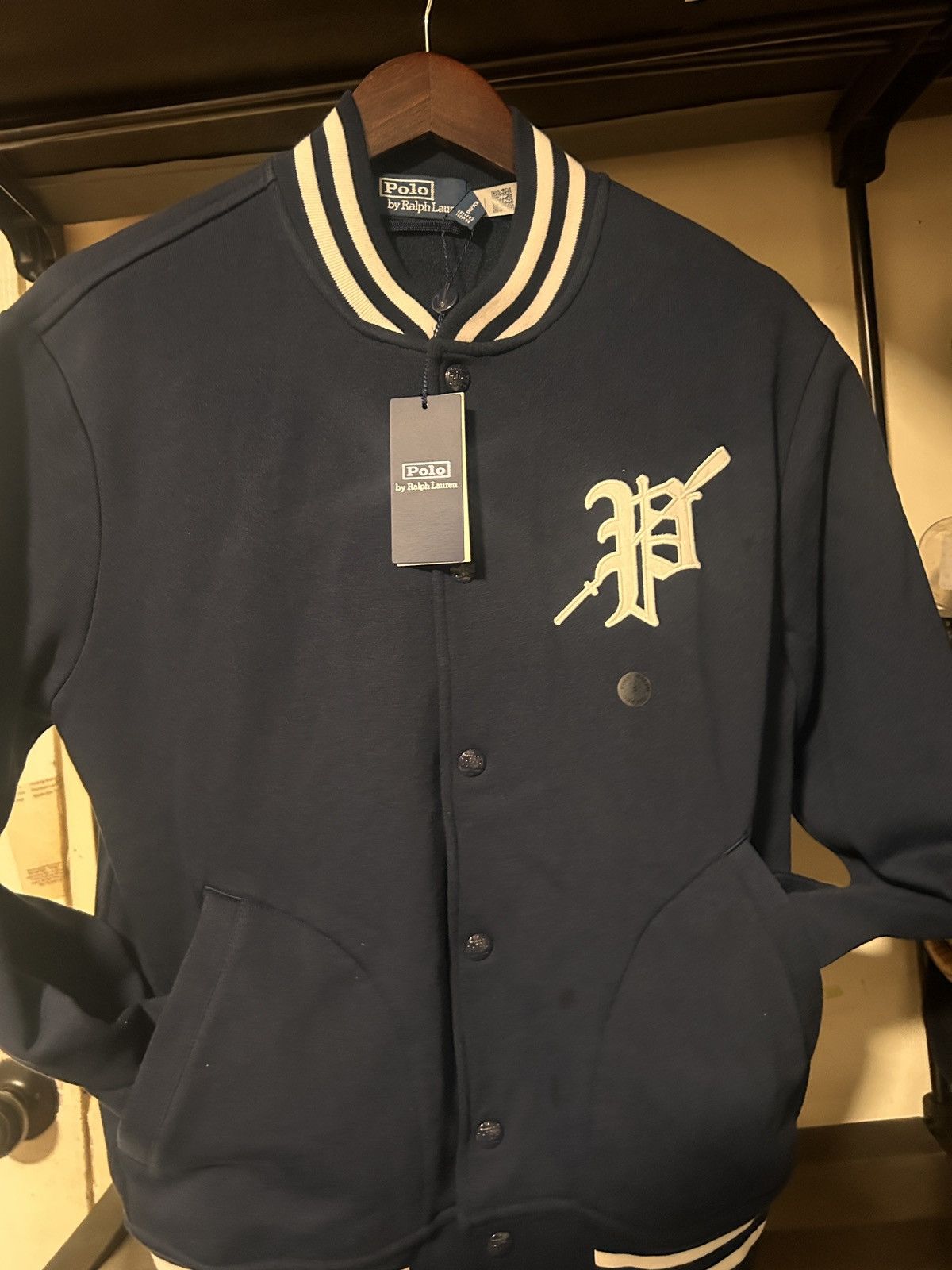 Polo Ralph Lauren Navy Varsity Polo Sweater Size US S / EU 44-46 / 1 - 1 Thumbnail