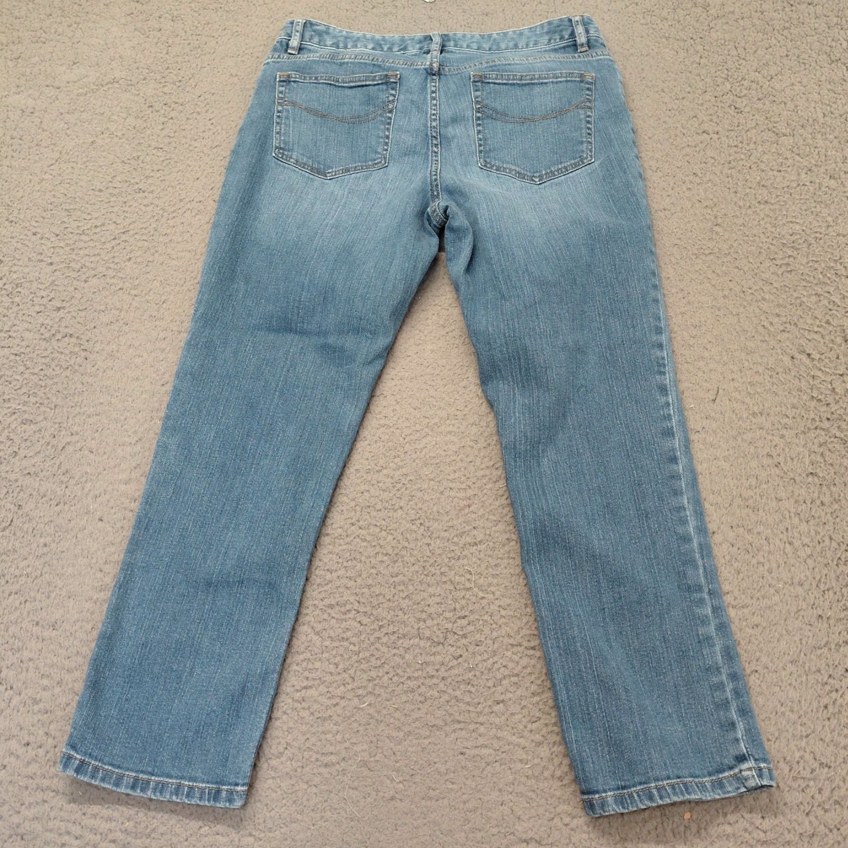J. Jill J.Jill Jeans Women's Size 8 Crop Blue Denim Mid Rise Tried & True Fit Cute Vintage? No - Regular Fit 5-Pocket Denim Jeans Blue Size 30" / US 8 / IT 44 - 3 Thumbnail