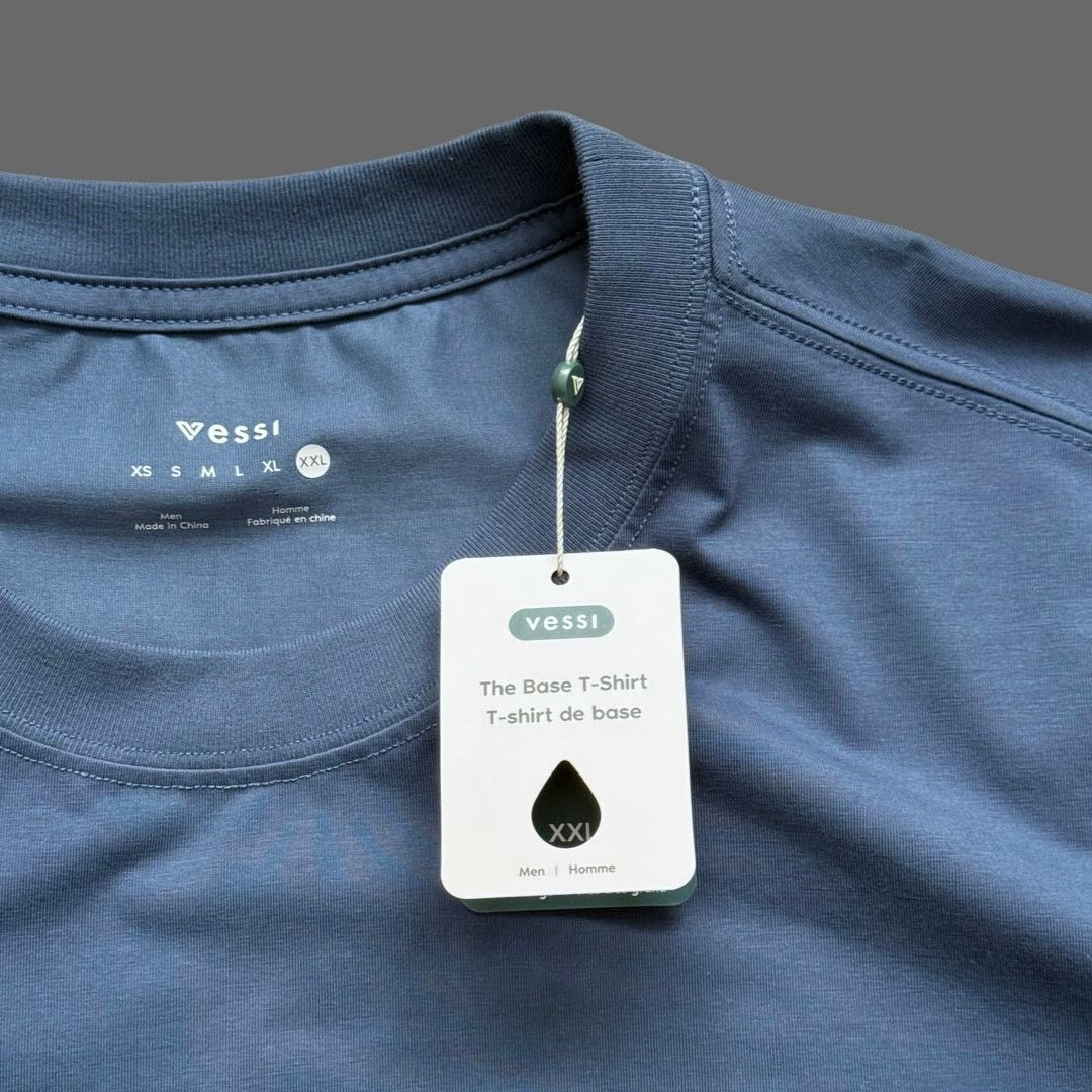 Vessi Vessi Twill Men's The Base T-Shirt Blue XXL NWT Size US XXL / EU 58 / 5 - 3 Thumbnail