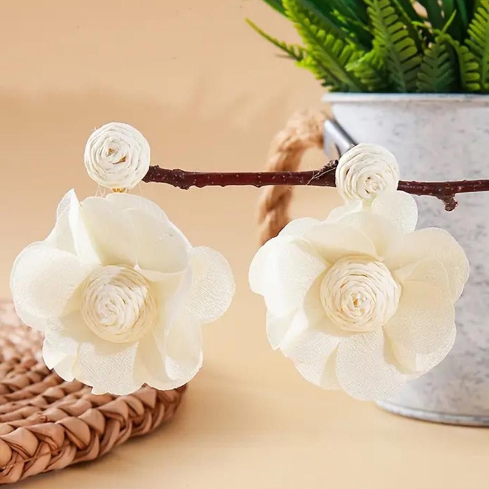 Designer Bohemian fabric flower earrings Size ONE SIZE - 1 Preview