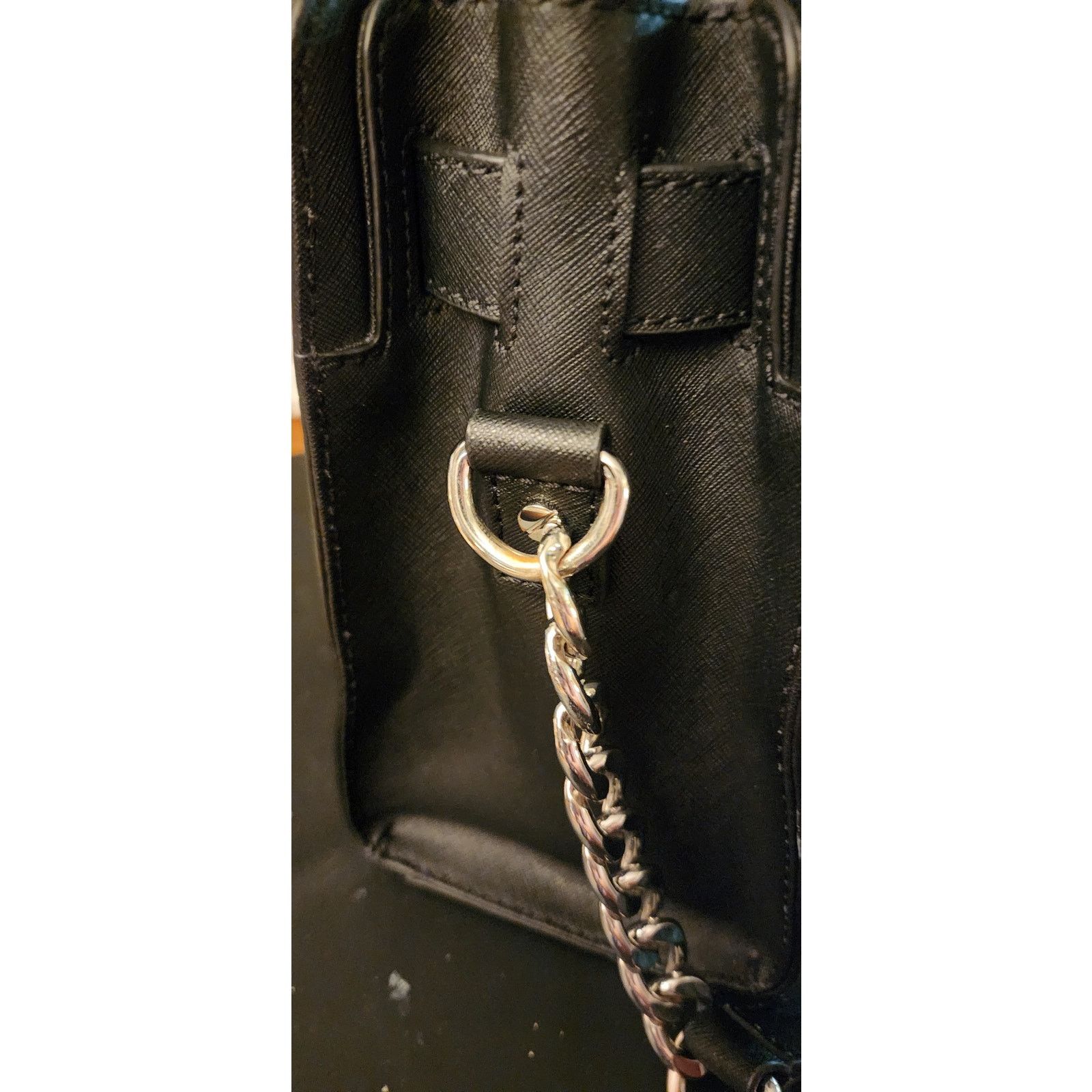 Michael Kors MICHAEL KORS HAMILTON LEATHER BLACK SATCHEL SHOULDER BAG Size ONE SIZE - 10 Thumbnail