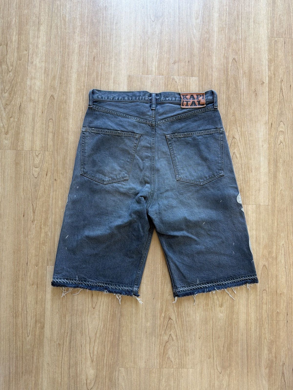 Kapital Kapital Bone Black Denim Shorts Size US 34 / EU 50 - 2 Thumbnail