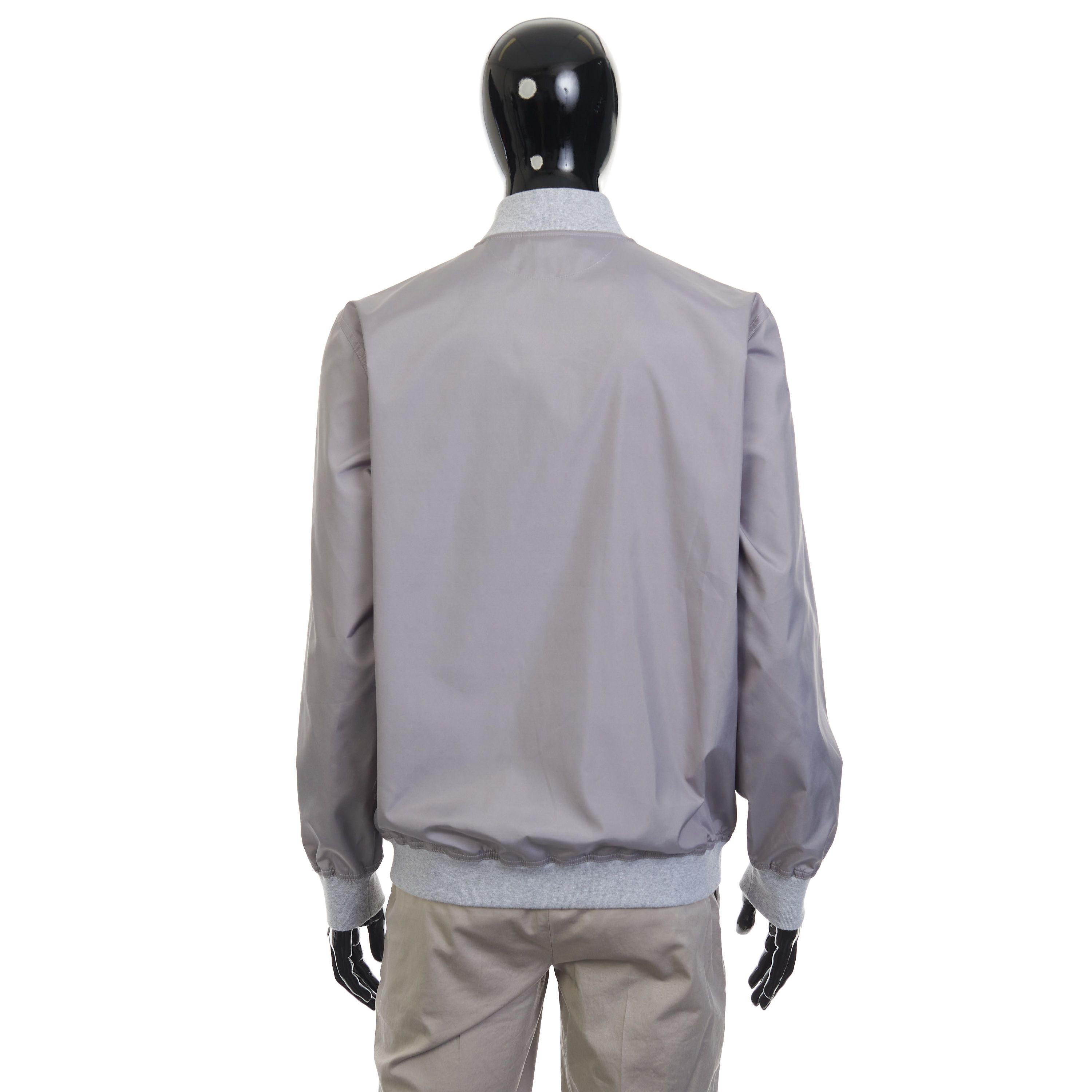 Brunello Cucinelli Gray Nylon Outerwear Jacket - Logo Size US L / EU 52-54 / 3 - 5 Thumbnail