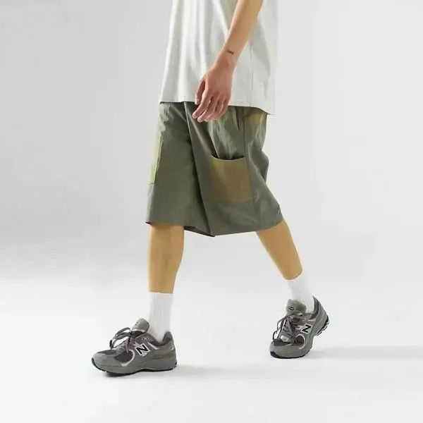 Japanese Brand 21SS Indigo Union Japan Green Outdoor Pockets Shorts Size US 32 / EU 48 - 3 Thumbnail