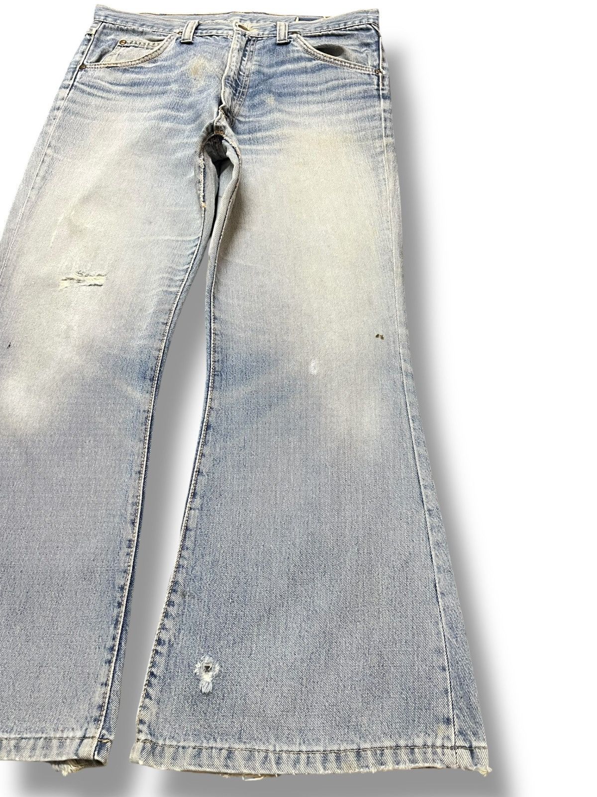 Sandro × Wrangler Vintage Wrangler Flare Faded Distressed Denim Size US 32 / EU 48 - 5 Thumbnail