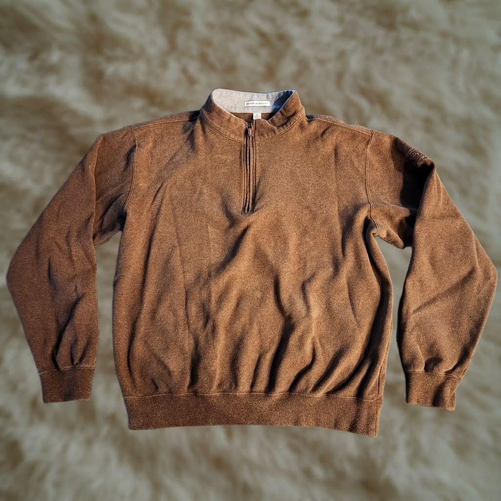 Peter Millar Peter Millar Shirt Mens M Brown Wendy Tour Golf Zip Sweatshirt Pullover Cotton Size US M / EU 48-50 / 2 - 1 Thumbnail