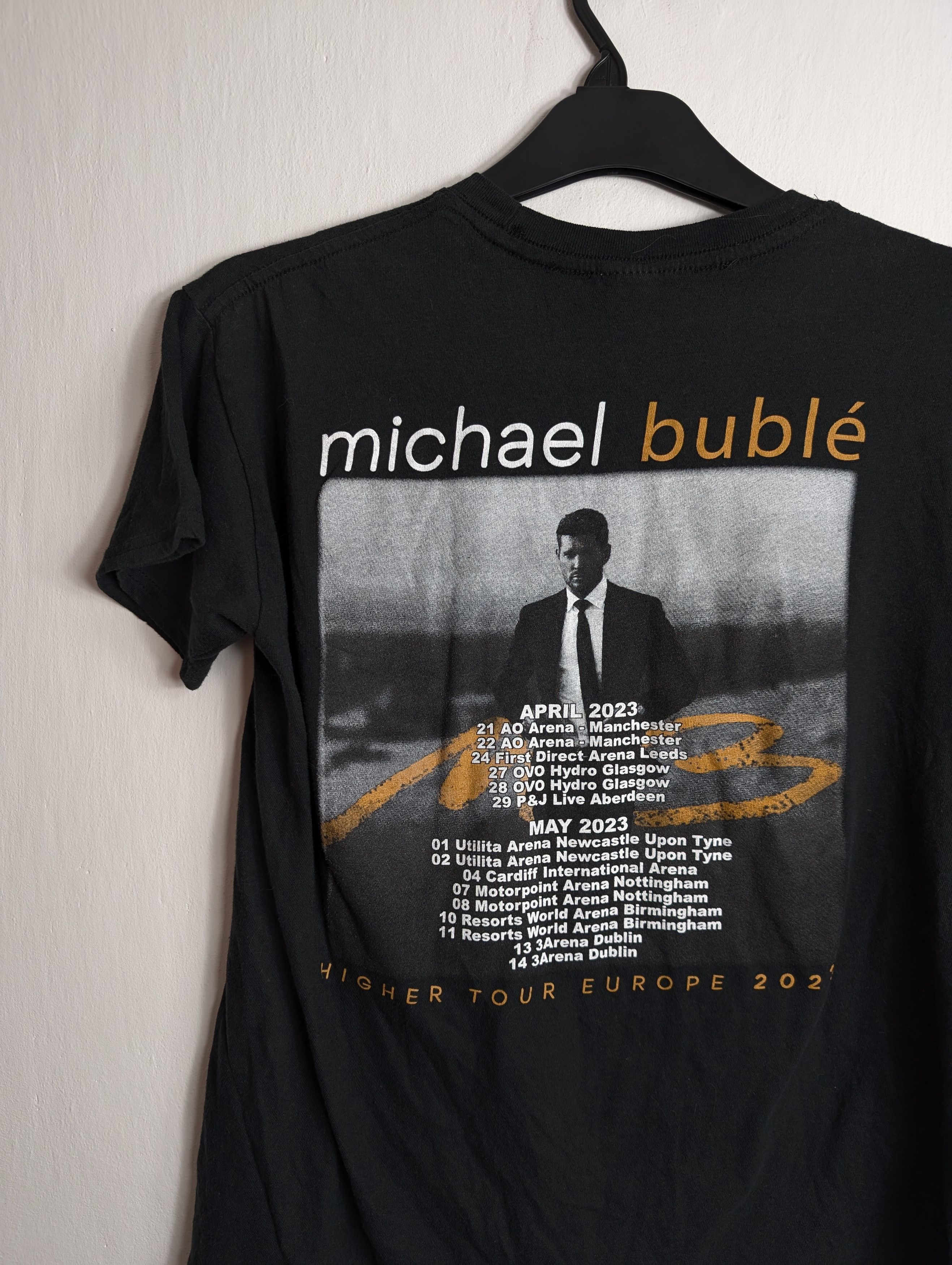 Band Tees Michael Buble 2023 Concert Tour T-shirt Higher Tour Europe Size M / US 6-8 / IT 42-44 - 4 Thumbnail