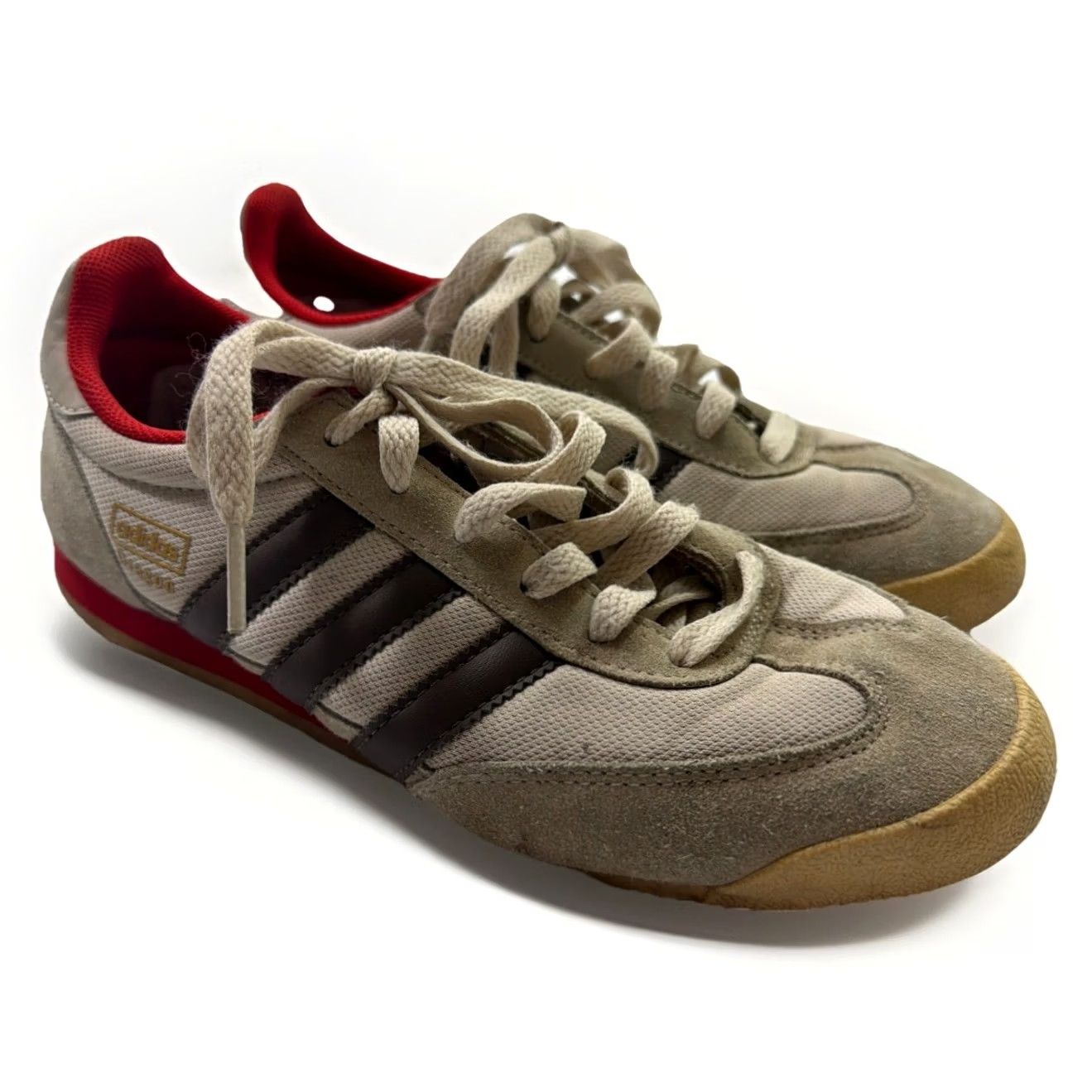 Adidas Adidas Dragon Sneaker Men’s Size 6.5 Low Top Beige Brown Red 2011 Swoosh Shoe Nike-style? Size US M / EU 48-50 / 2 - 2 Thumbnail