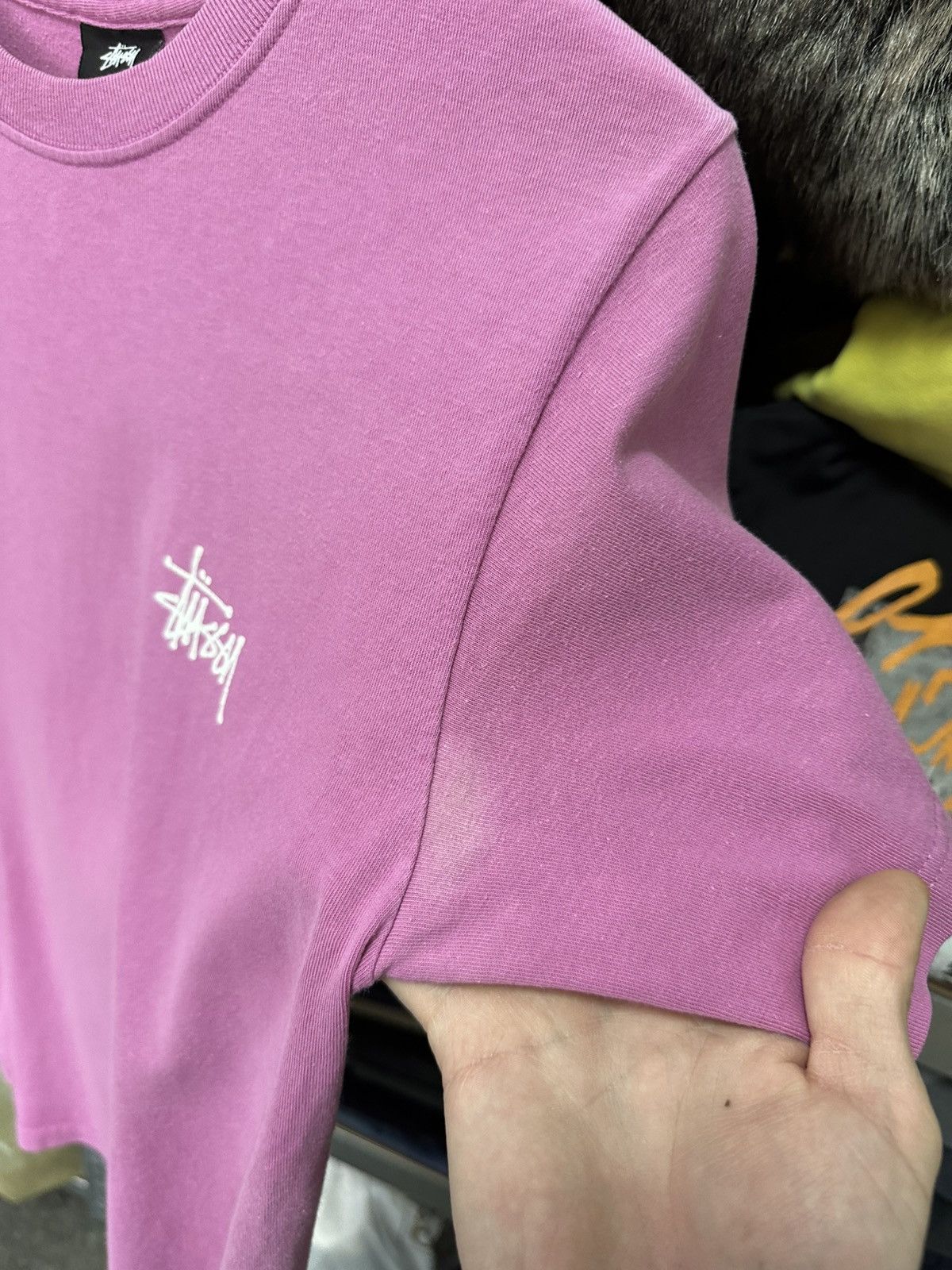 Stussy Vintage Stussy T Shirt Tee Pink Big Logo Baggy Y2K Retro Size US S / EU 44-46 / 1 - 6 Thumbnail