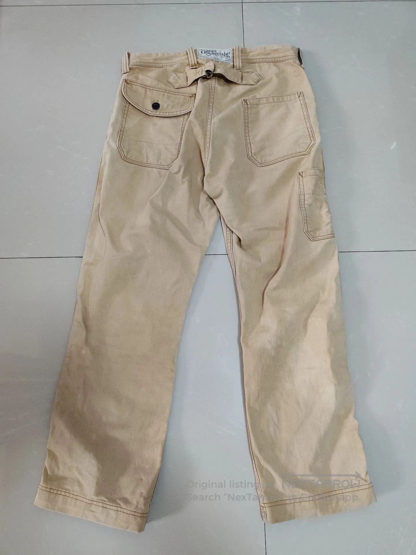 Freewheelers miner bootleggers pants in khaki yellow. Size US 38 / EU 54 - 2 Thumbnail