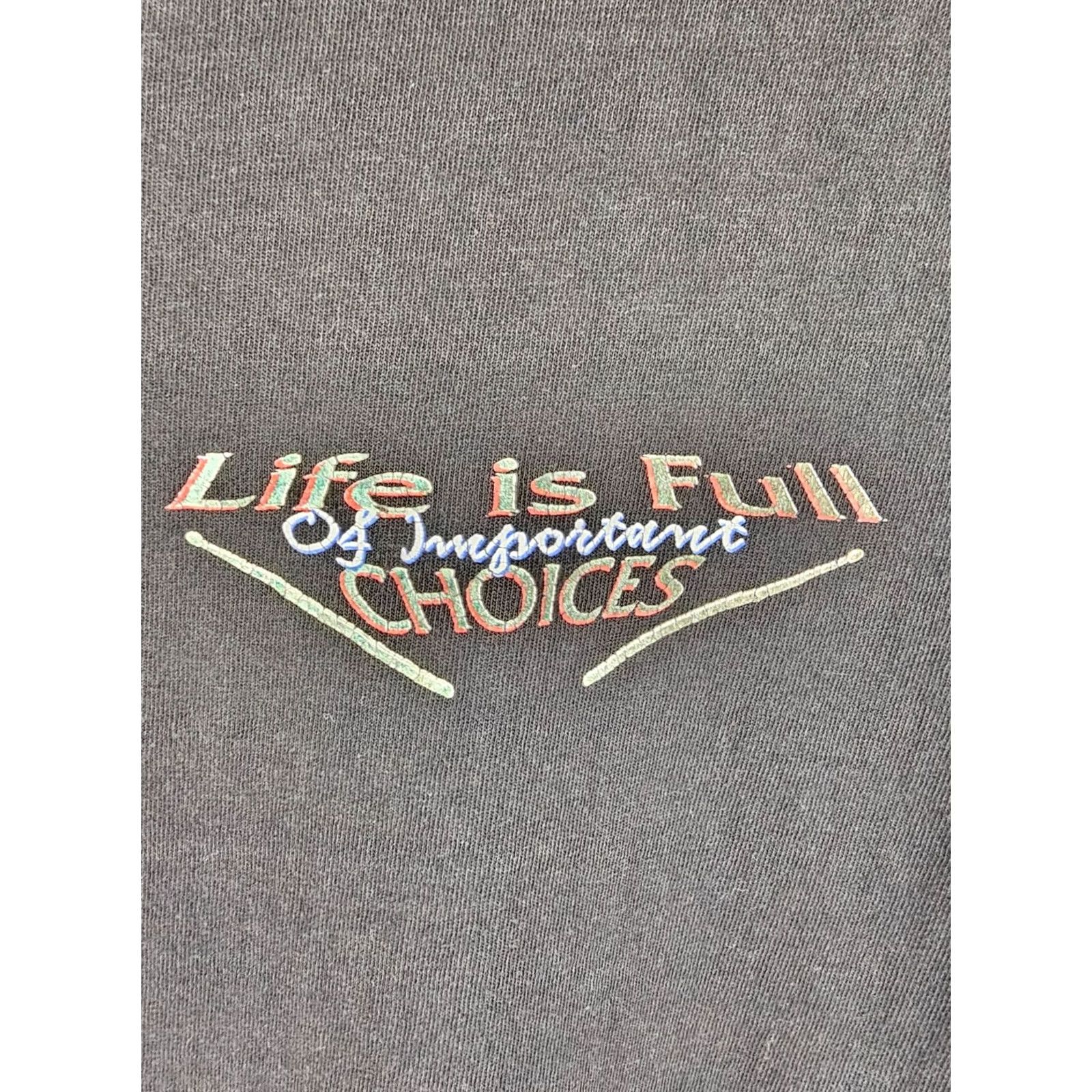 Delta VINTAGE LIFE IS FULL OF IMPORTANTS CHOICE DRUM BLACK SINGLE STITCH T-SHIRT L Size US L / EU 52-54 / 3 - 4 Thumbnail
