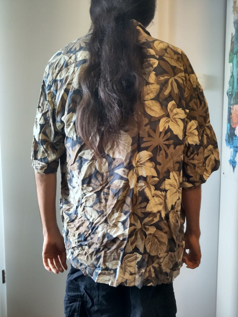 Pierre Cardin Earth tones Hawaiian / Aloha shirt Size US XL / EU 56 / 4 - 3 Thumbnail