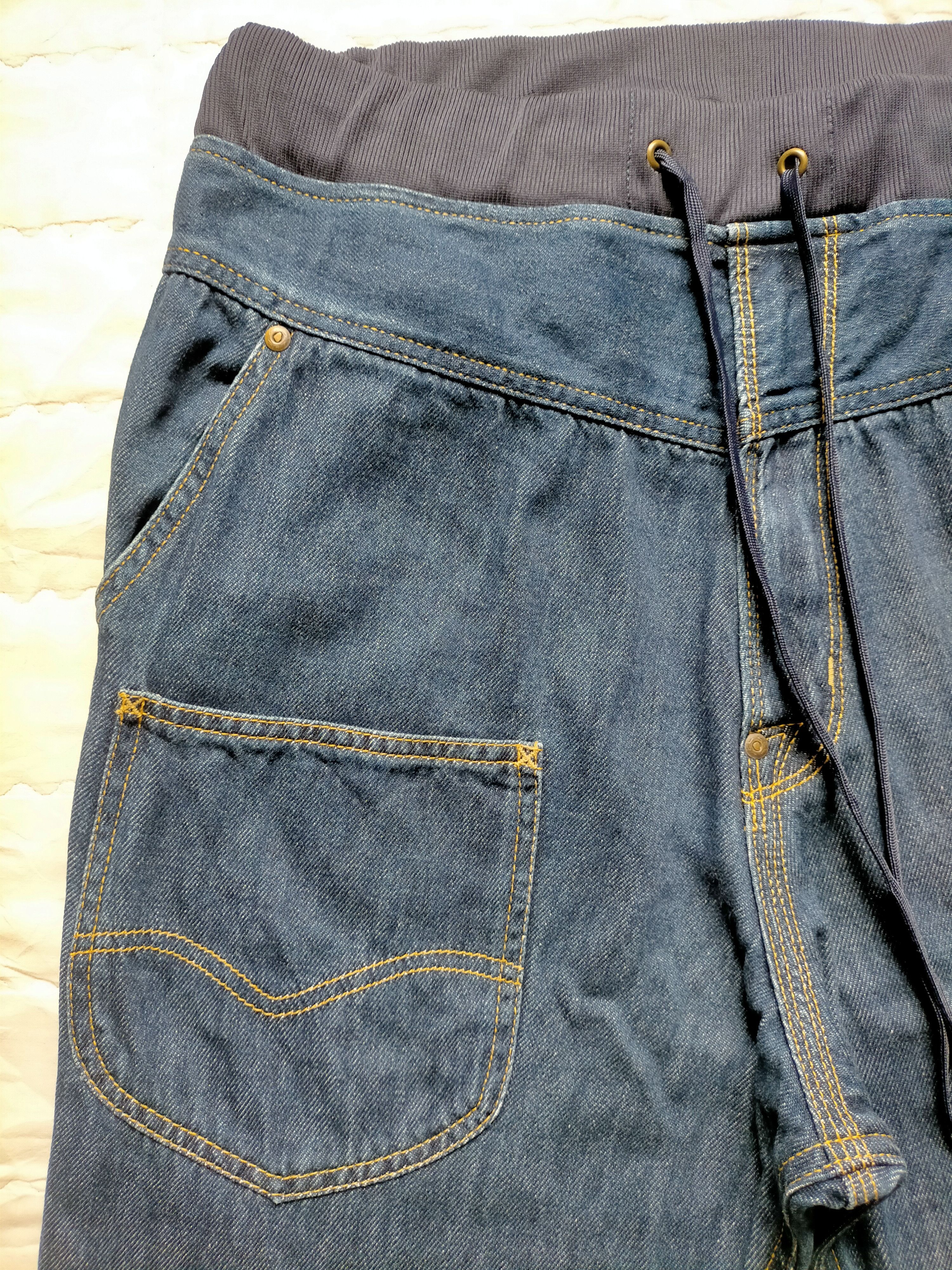 Issey Miyake × Lee × mercibeaucoup Lee x Mercibeaucop Issey Miyake Drop Cropth Denim Jeans Size US 32 / EU 48 - 4 Thumbnail