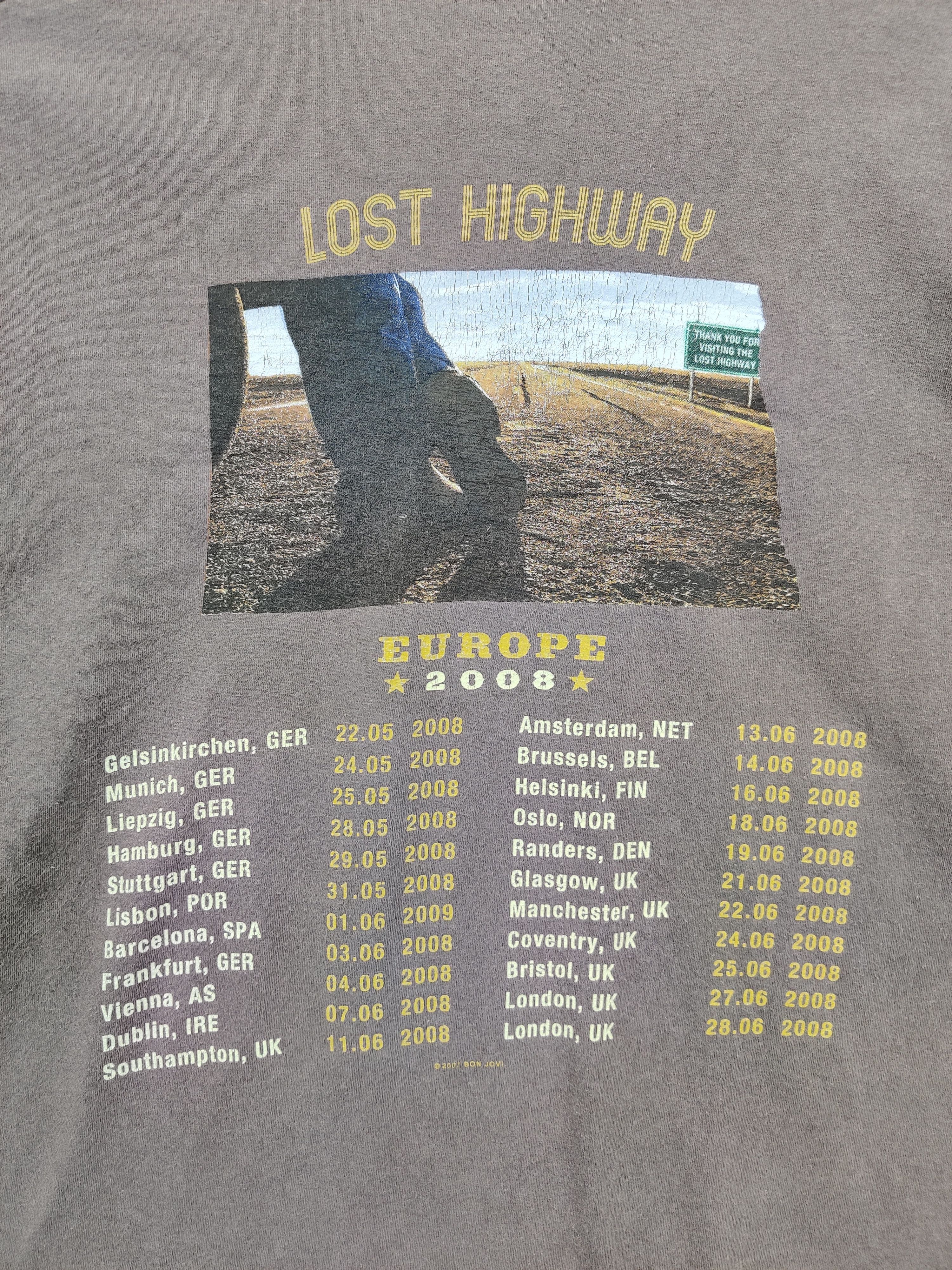 Band Tees Vintage Bonjovi Lost Highway Tour Band Tee Tshirt Size US M / EU 48-50 / 2 - 7 Thumbnail