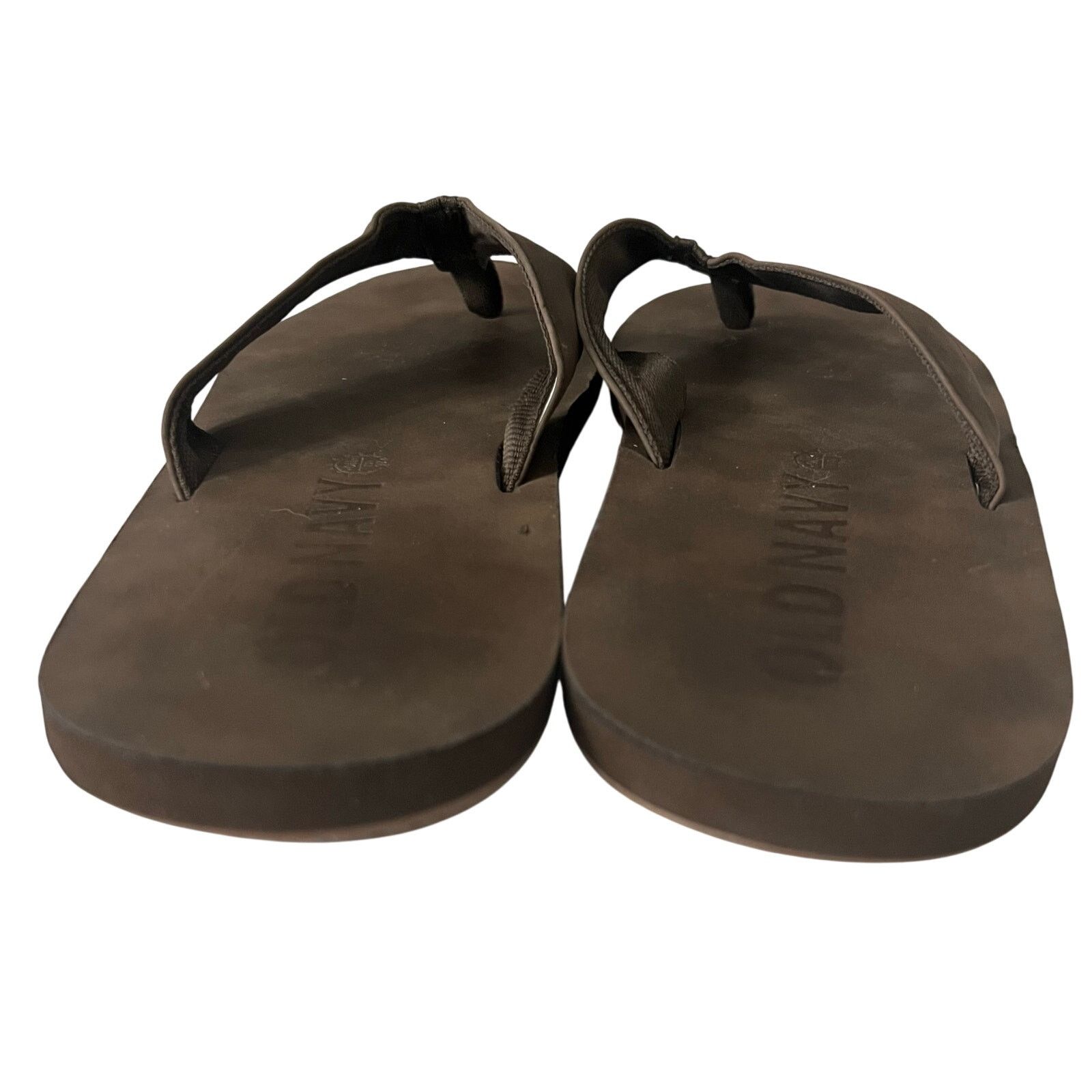 Old Navy OLD NAVY Men’s Faux Leather Brown Flip Flops Sandals 13-14 Size US 13 / EU 46 - 6 Thumbnail