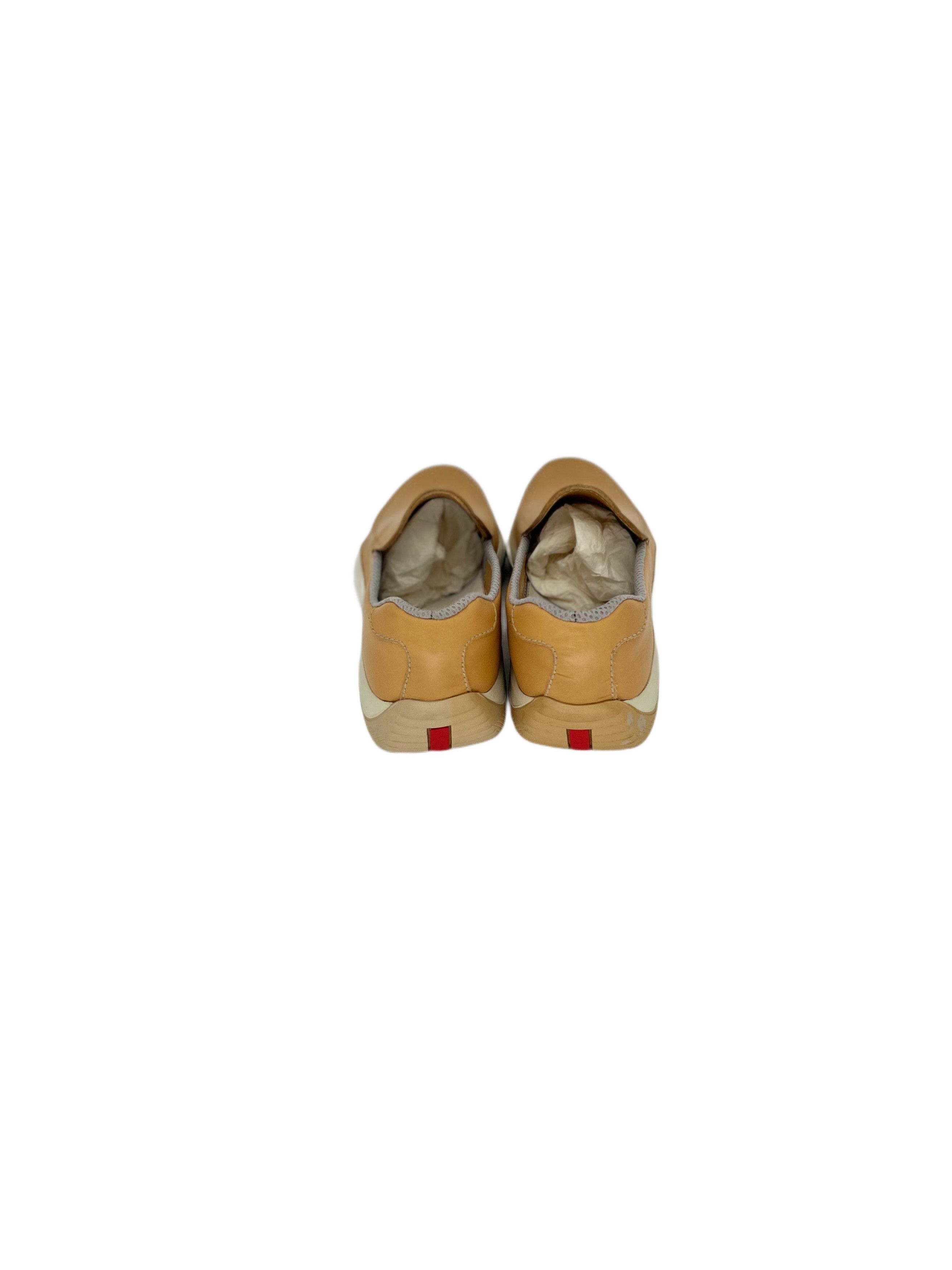 Prada Prada Linea Rossa 'Sport' Sand Calf Leather Loafers Size US 6.5 / EU 39-40 - 6 Thumbnail