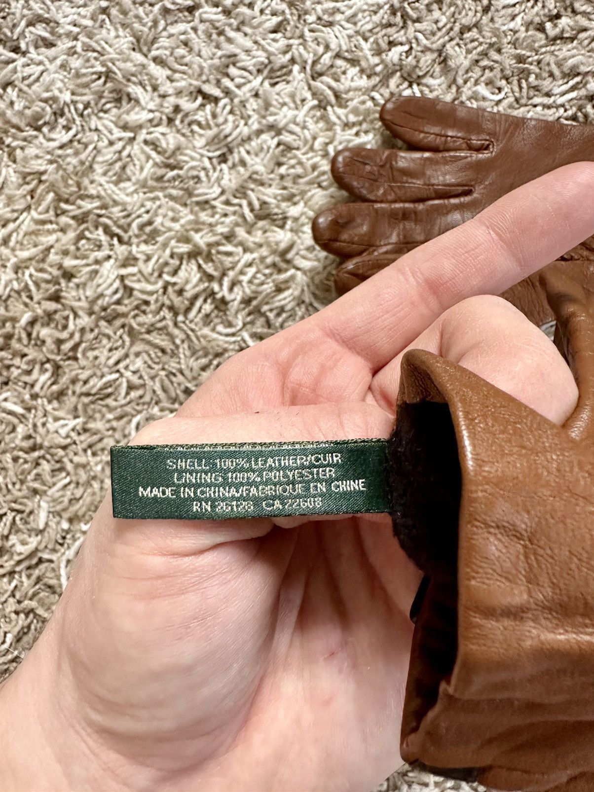Lauren Ralph Lauren × Polo Ralph Lauren × Ralph Lauren Leather gloves Lauren Ralph Lauren Horse Logo RLL Size ONE SIZE - 6 Thumbnail