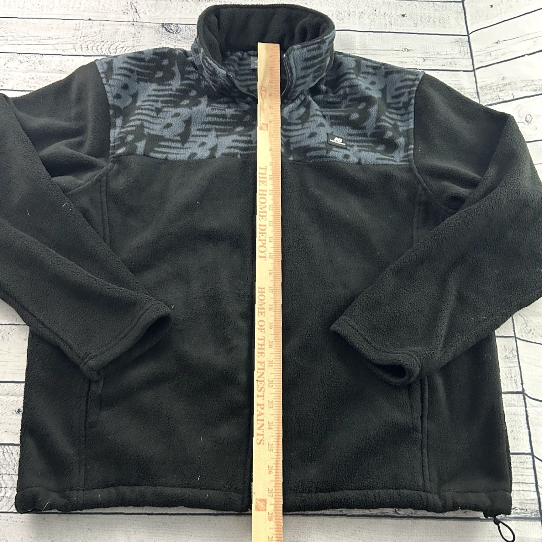 New Balance New Balance Full Zip Fleece Jacket Mens XL Black Gray Logo Size US XL / EU 56 / 4 - 4 Thumbnail