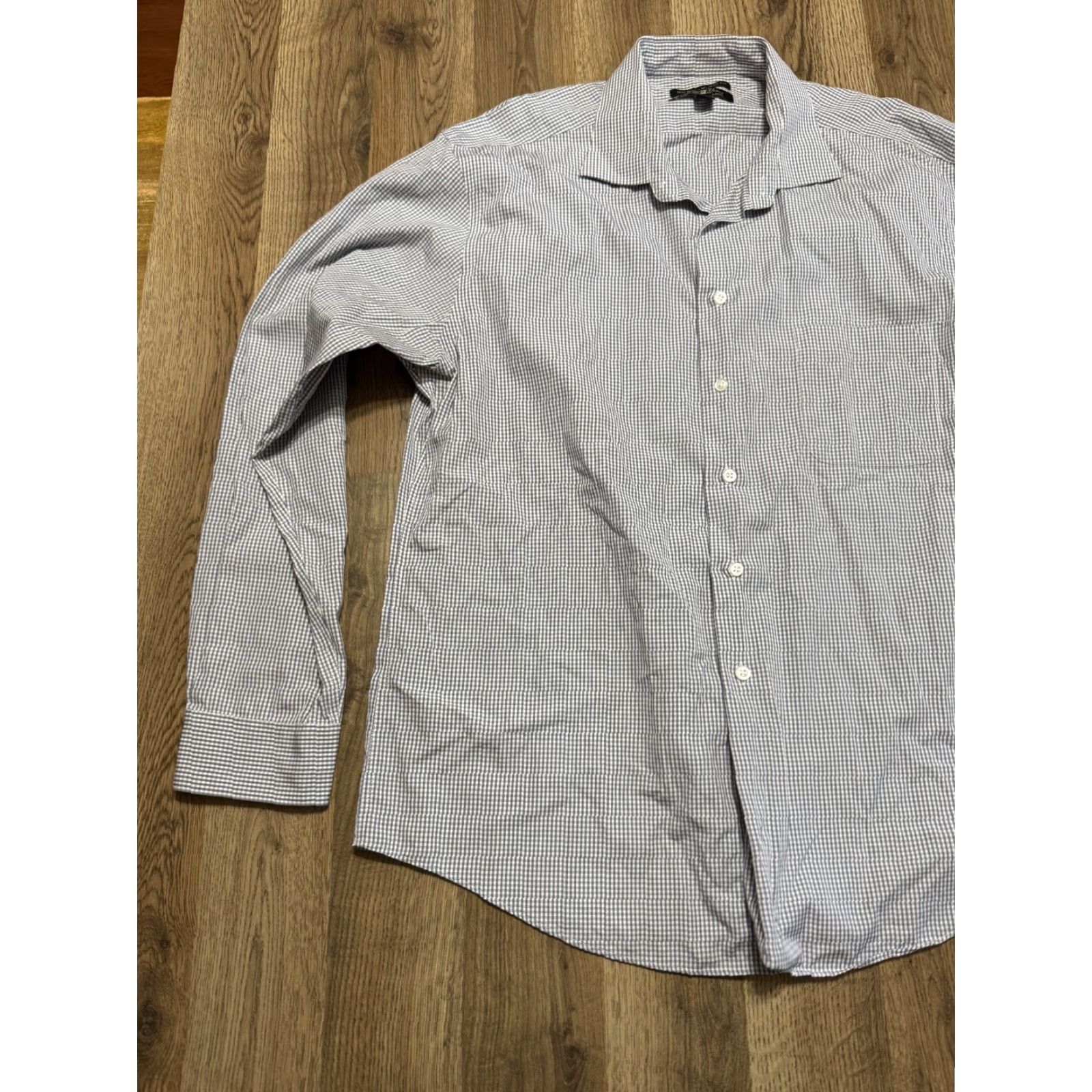 Pronto Uomo Pronto Uomo Shirt Men XXL White Gray Check Long Sleeve Button Up Modern Fit Size US XXL / EU 58 / 5 - 3 Thumbnail