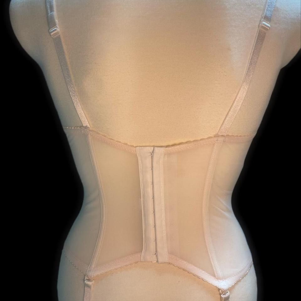 Vintage Vintage Cream Lace Satin Dreamy Corset Size XS / US 0-2 / IT 36-38 - 3 Thumbnail