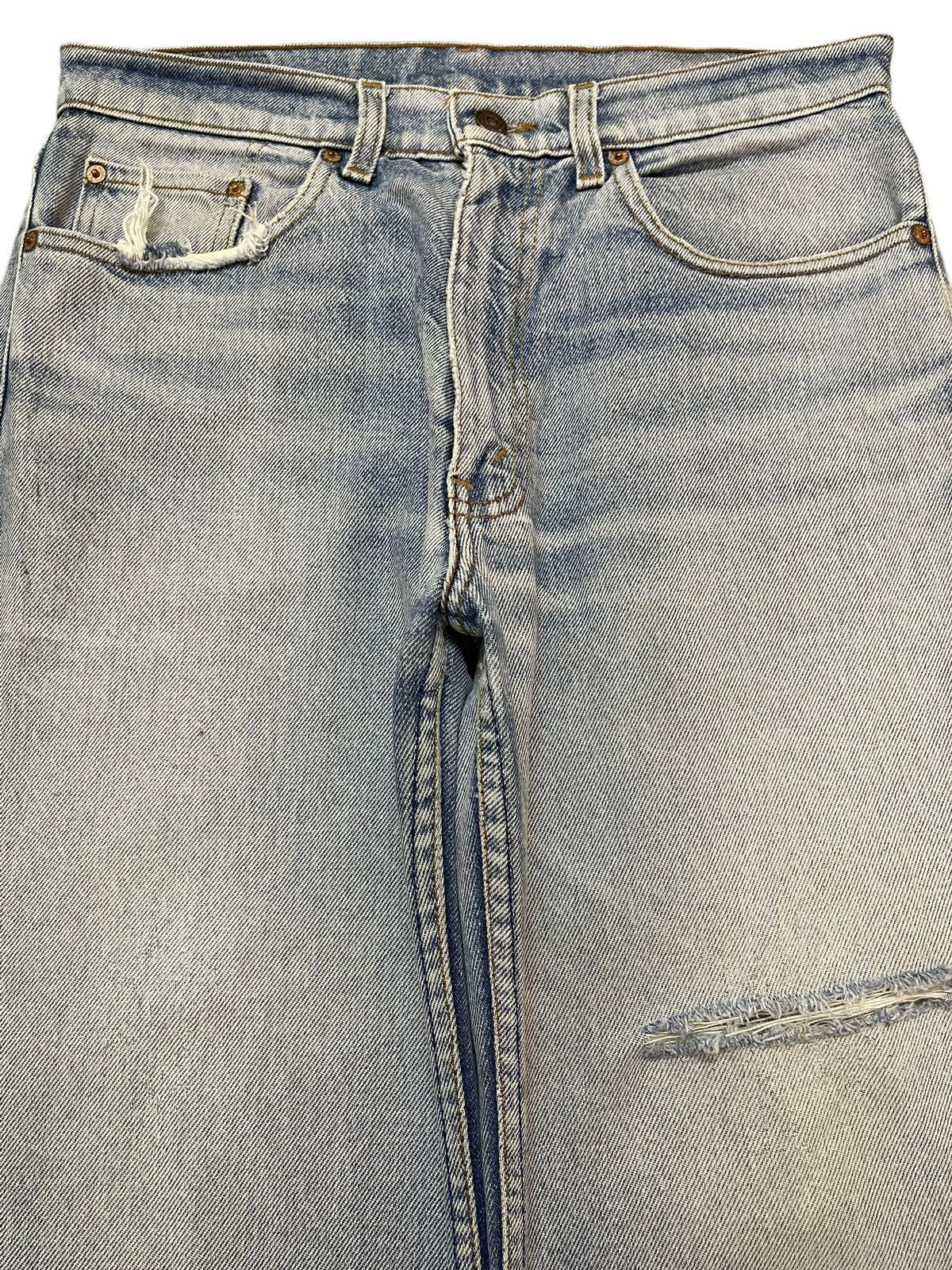 Levi's Vintage 90s Levis 515 Blue Faded Wash Distress Relaxed Fits Size US 32 / EU 48 - 3 Thumbnail