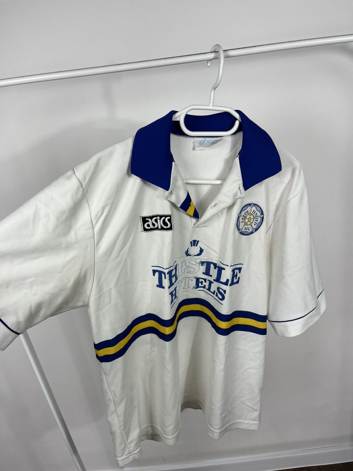 Asics Vintage Asics Leeds United AFC Football Shirt XL Made in UK Size US XL / EU 56 / 4 - 8 Thumbnail